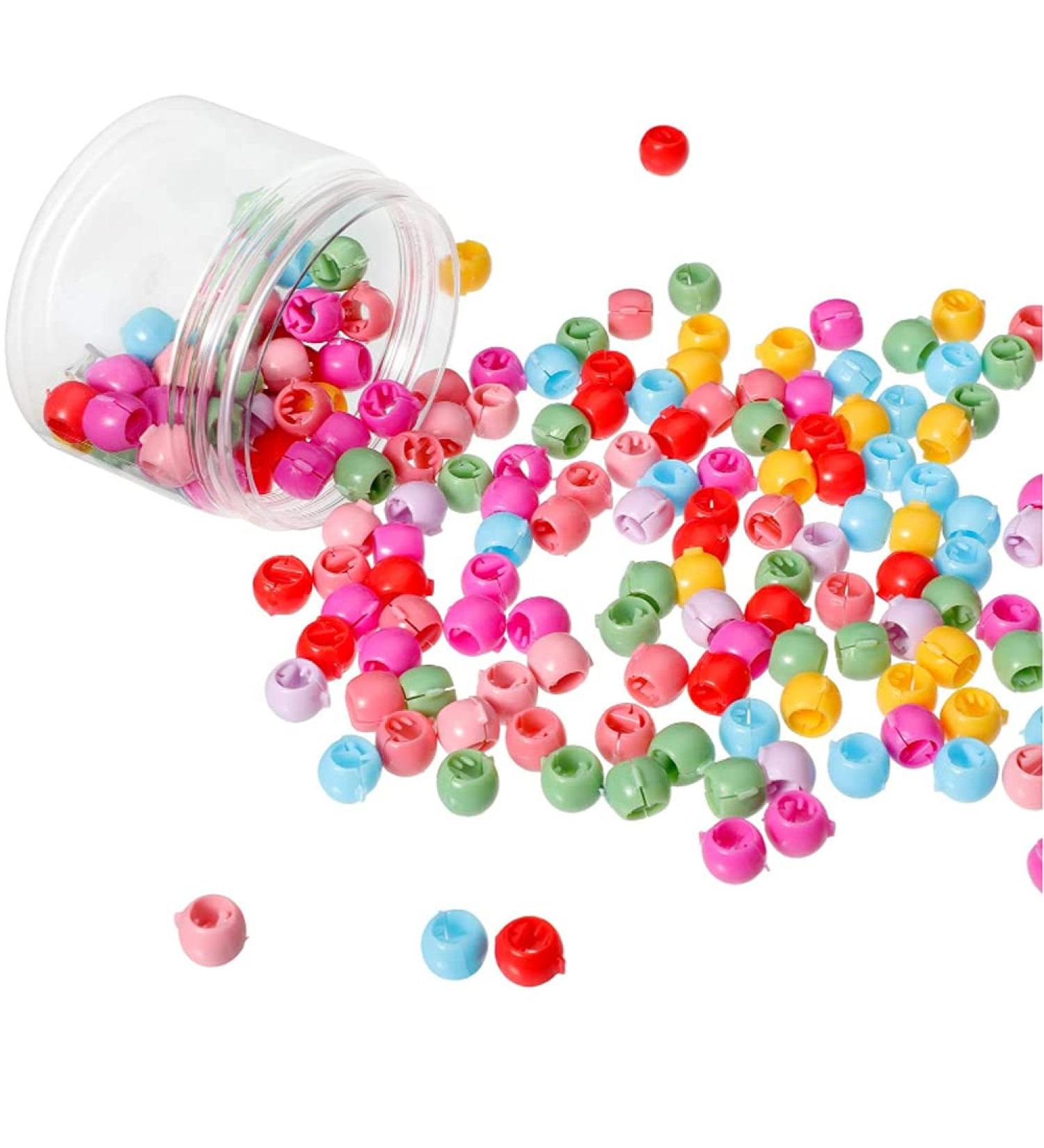 200 Mini Hair Clips for Kids & Women - Rainbow Pearl Hairpins - Colorful Bunted Plastic Hair Accessories - Buy Online on GoSupps.com