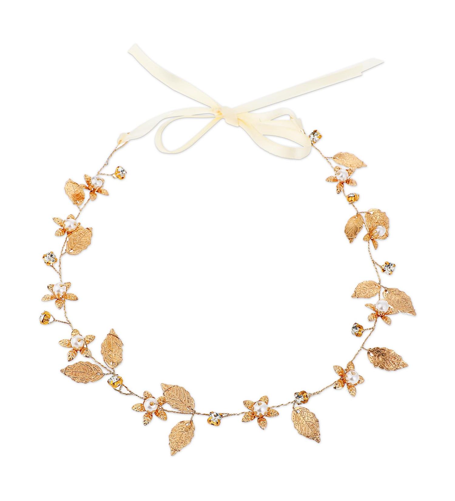 Gold Leaf Headband for Women Flower Girl Headpiece Gold Headband Wedding Hair Accessories for Kids Pearl Headpiece Wedding Bridal Boho Hair Piece Gold Hair Vine Headband for Prom Party - Buy Online on GoSupps.com
