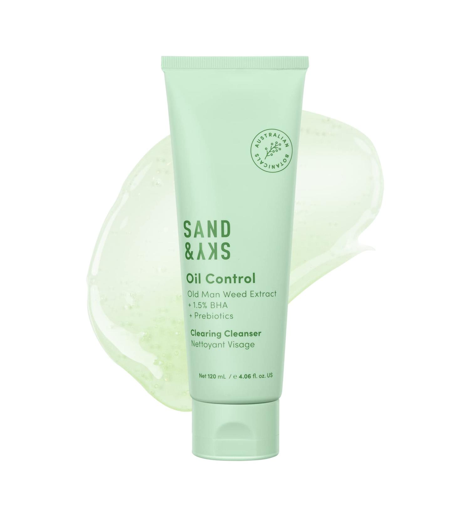 Sand & Sky Oil Control Clearing Cleanser | Gentle Daily Face Wash for Oily Acne-Prone & Sensitive Skin with Salicylic Acid AHAs & Prebiotics | International Shipping Available - Buy Online on GoSupps.com