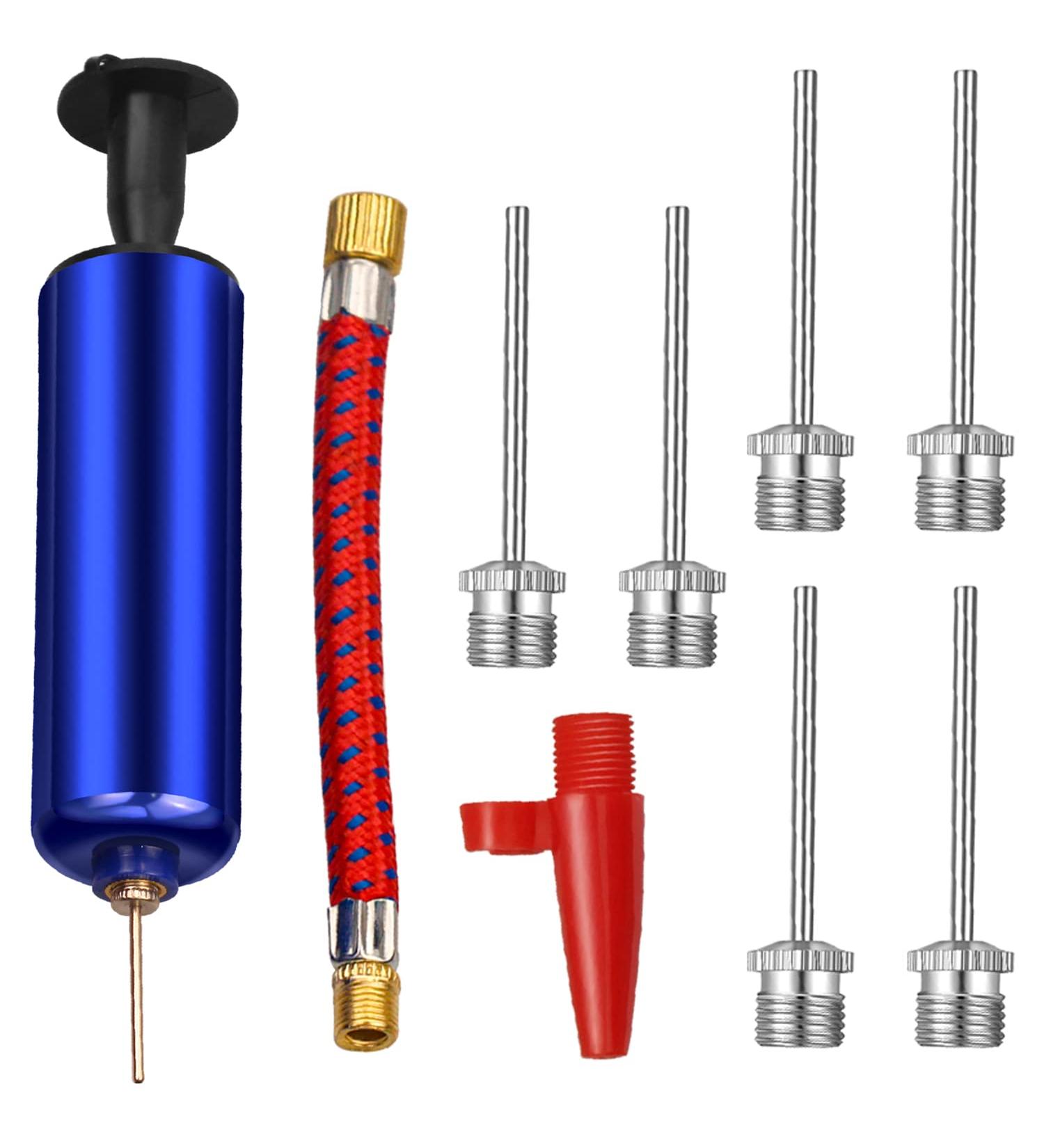 Portable Ball Pump with Needles and Nozzles for Sports Balls and Inflatables - Buy Online on GoSupps.com