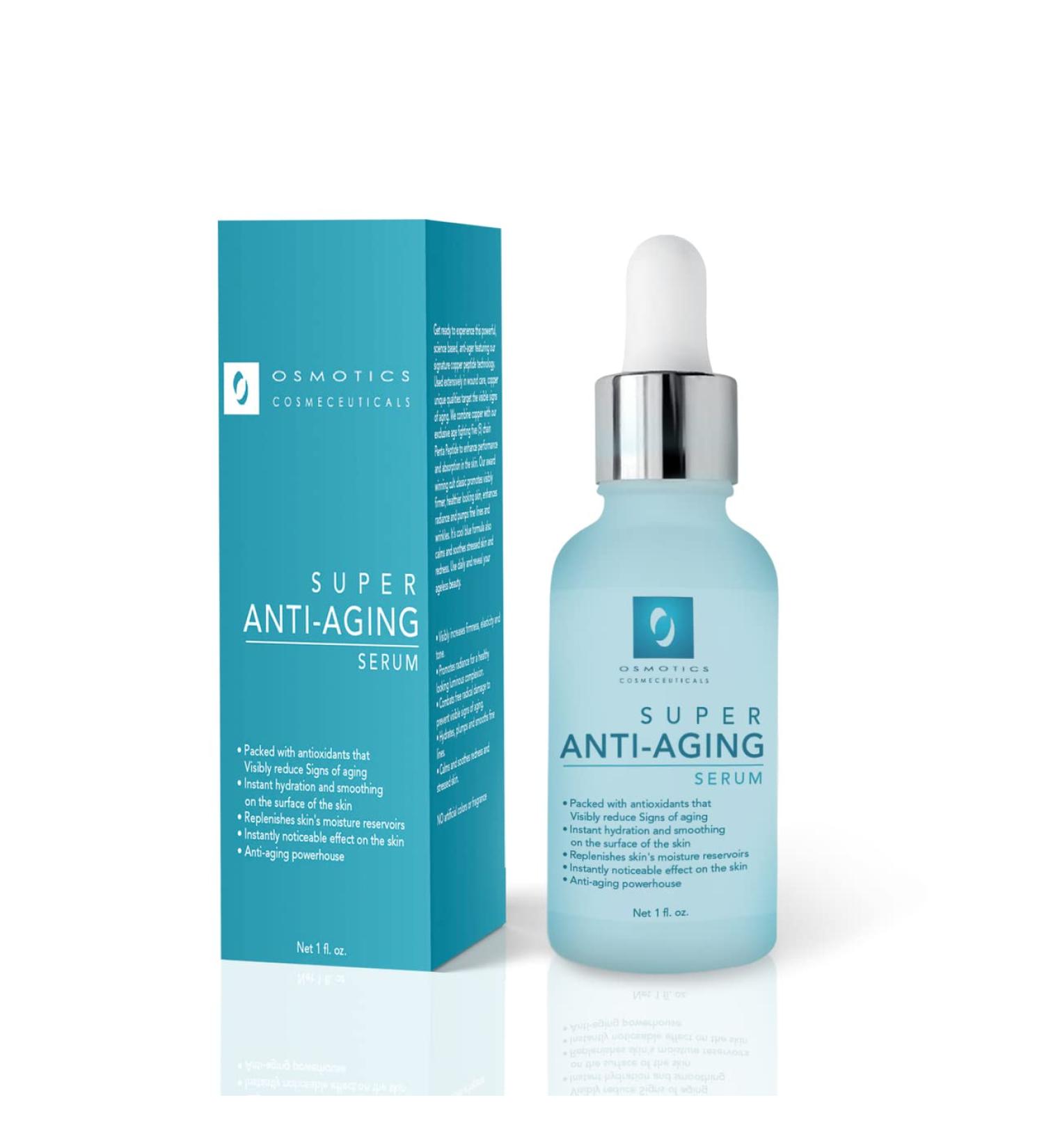 Osmotics Cosmeceuticals Anti-Aging Super Serum with Hyaluronic Acid 1 Fl Oz - Reduces Signs of Aging Visibly Smoothes Wrinkles and Fine Lines Hydrating Moisturizer for Face Super Serum 1 Fl Oz (Pack of 1) - Buy Online on GoSupps.com