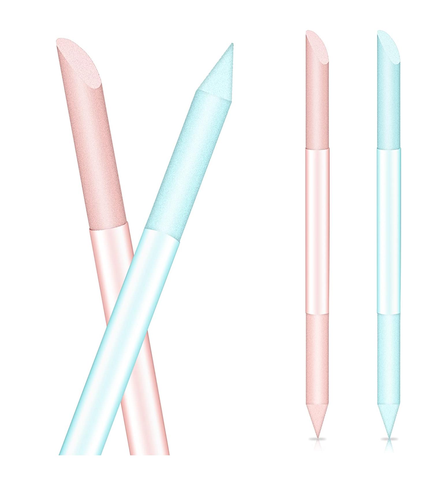 Professional Double-Sided Glass Nail File & Skin Remover Tool - 2 Pieces (Blue & Pink) for Perfect Manicure - Buy Online on GoSupps.com