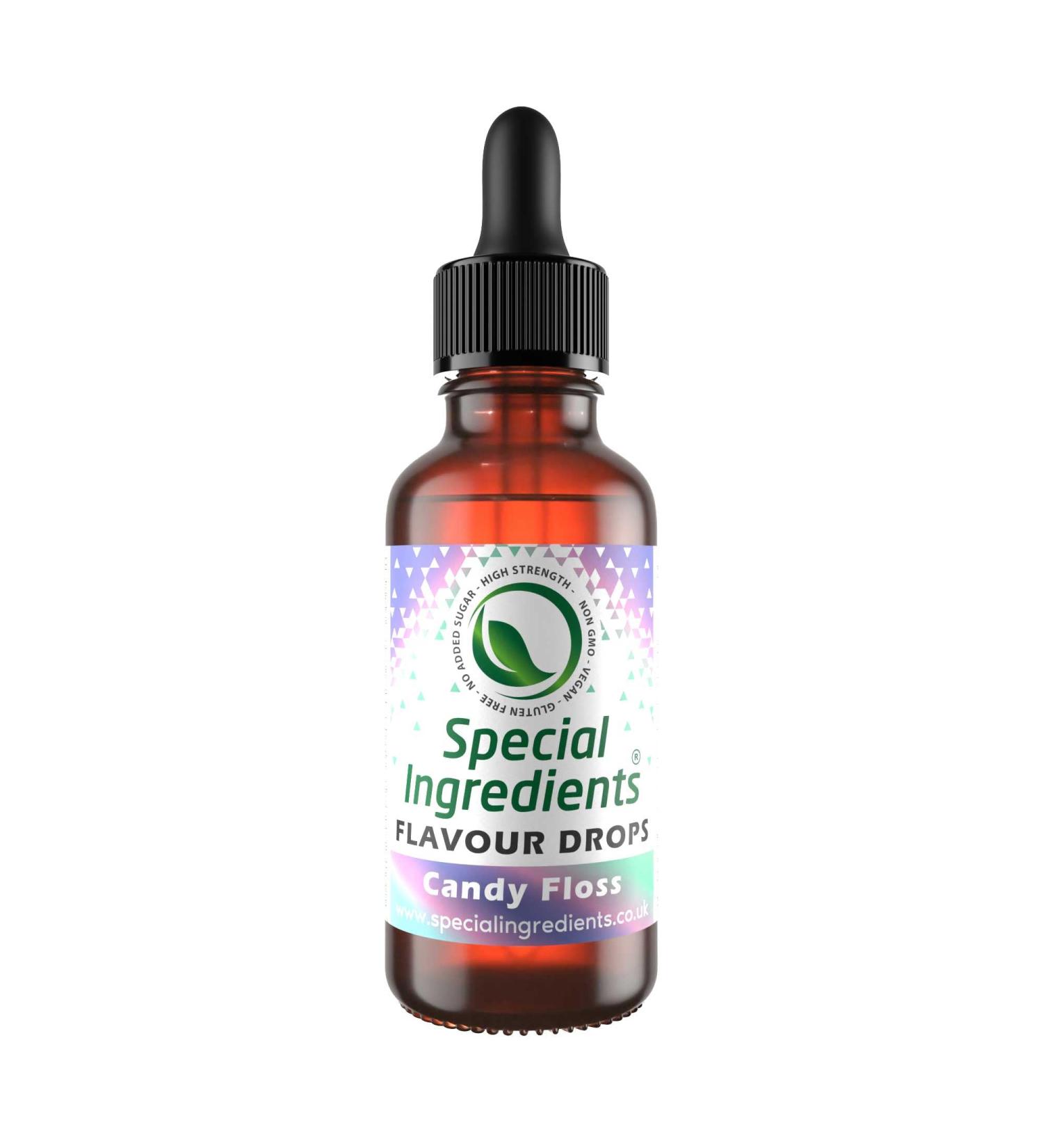 Candy Floss Flavour Drop 30ml Highly Concentrated Versatile Food Flavouring - Vegan Non GMO Gluten Free Candy Floss 30ml - Buy Online on GoSupps.com