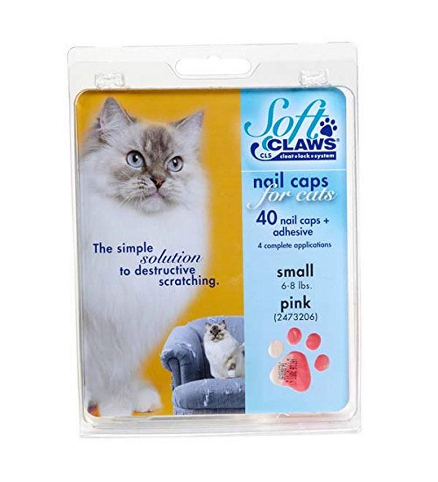 Feline Soft Claws Cat Nail Caps Take-Home Kit, Small, Pink