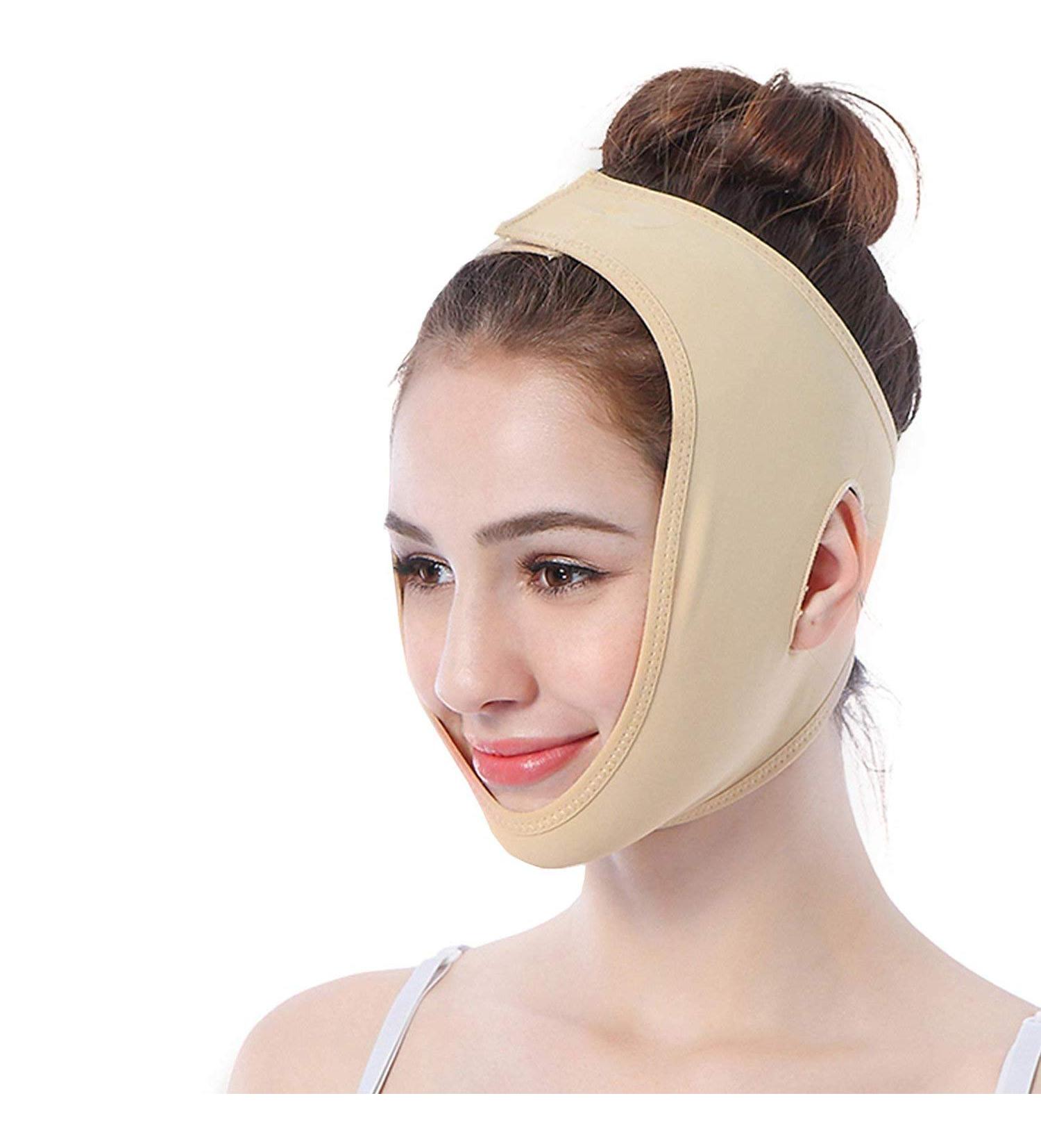 Facial Lifting Slimming Belt - XL V Shape Face Cheek Lift Mask for Double Chin Reduction - Buy Online on GoSupps.com