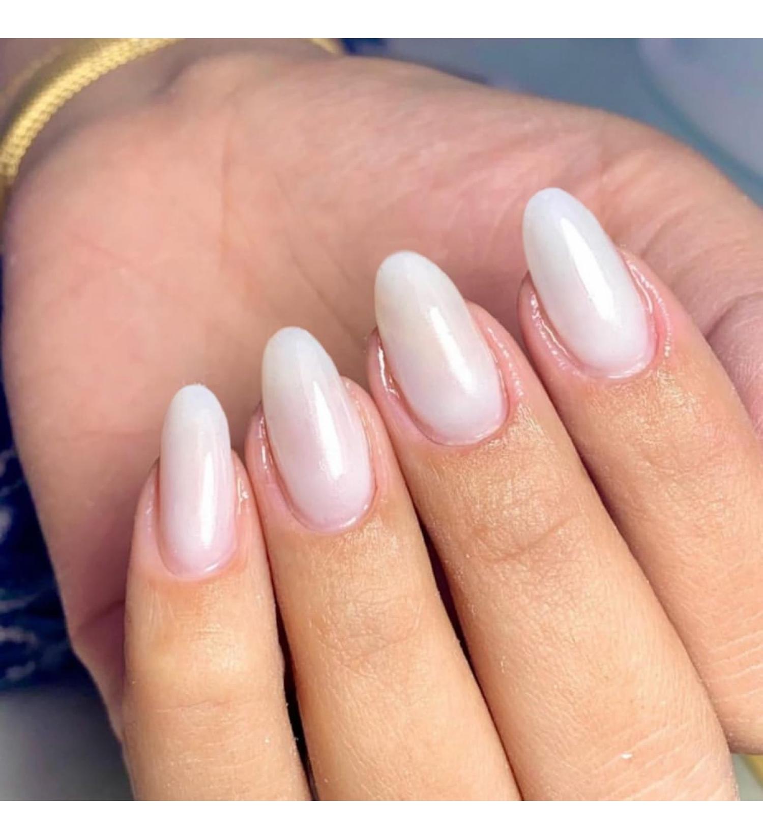 Justotry 24-Piece Milky Almond Press-On Nails - Glossy Oval Artificial Nails for Nail Art & French Manicure - Perfect for Women - Buy Online on GoSupps.com