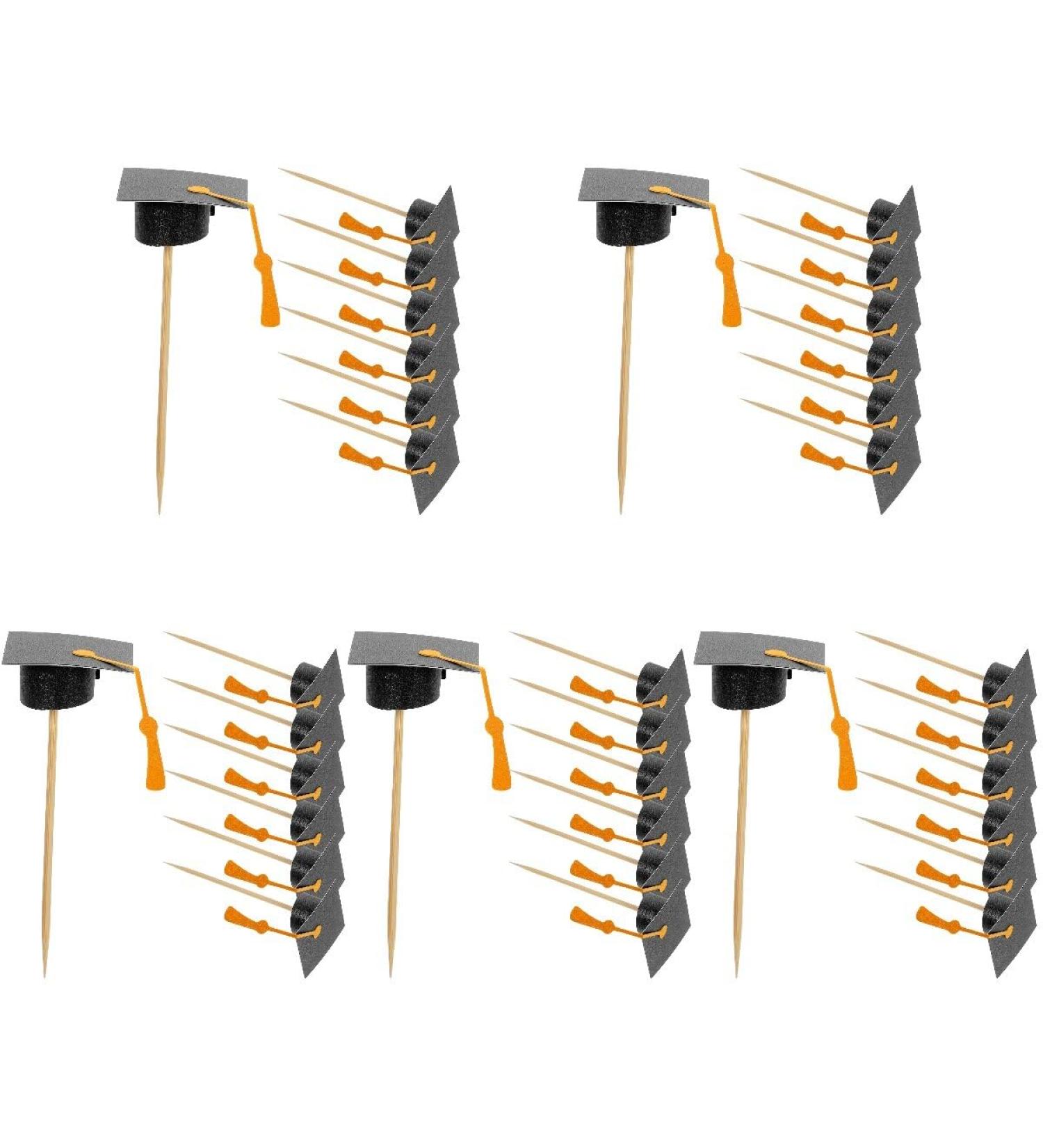 ABOOFAN 35pcs Graduation Cake Toppers Mini Graduation Caps Cupcake Picks for Class of 2024 Graduation Party Decorations - Buy Online on GoSupps.com