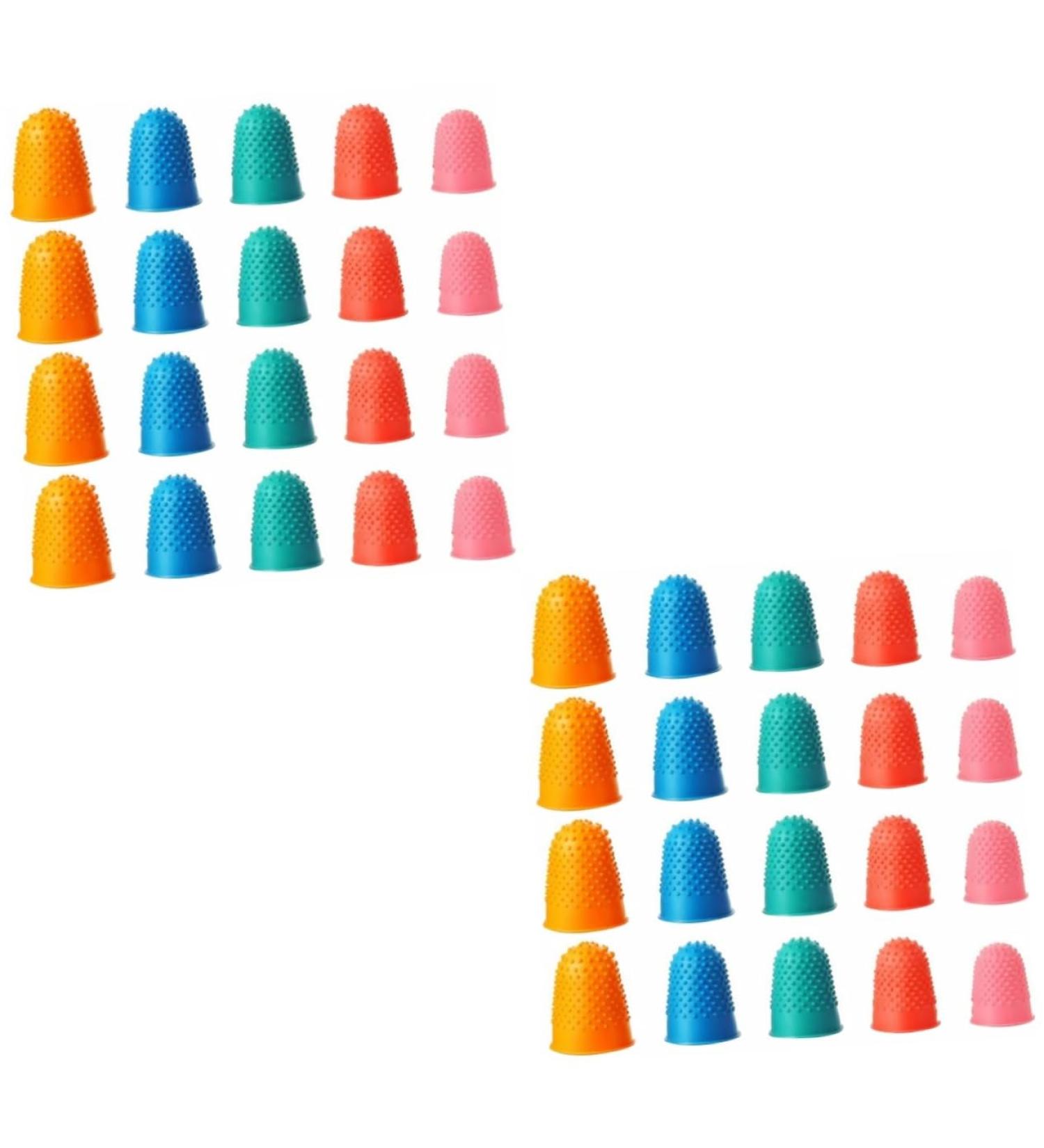 FRCOLOR 40 Pcs Silicone Finger Cots - Durable Finger Protectors & Thumb Sleeves - Assorted Colors for Ultimate Finger Support - Buy Online on GoSupps.com
