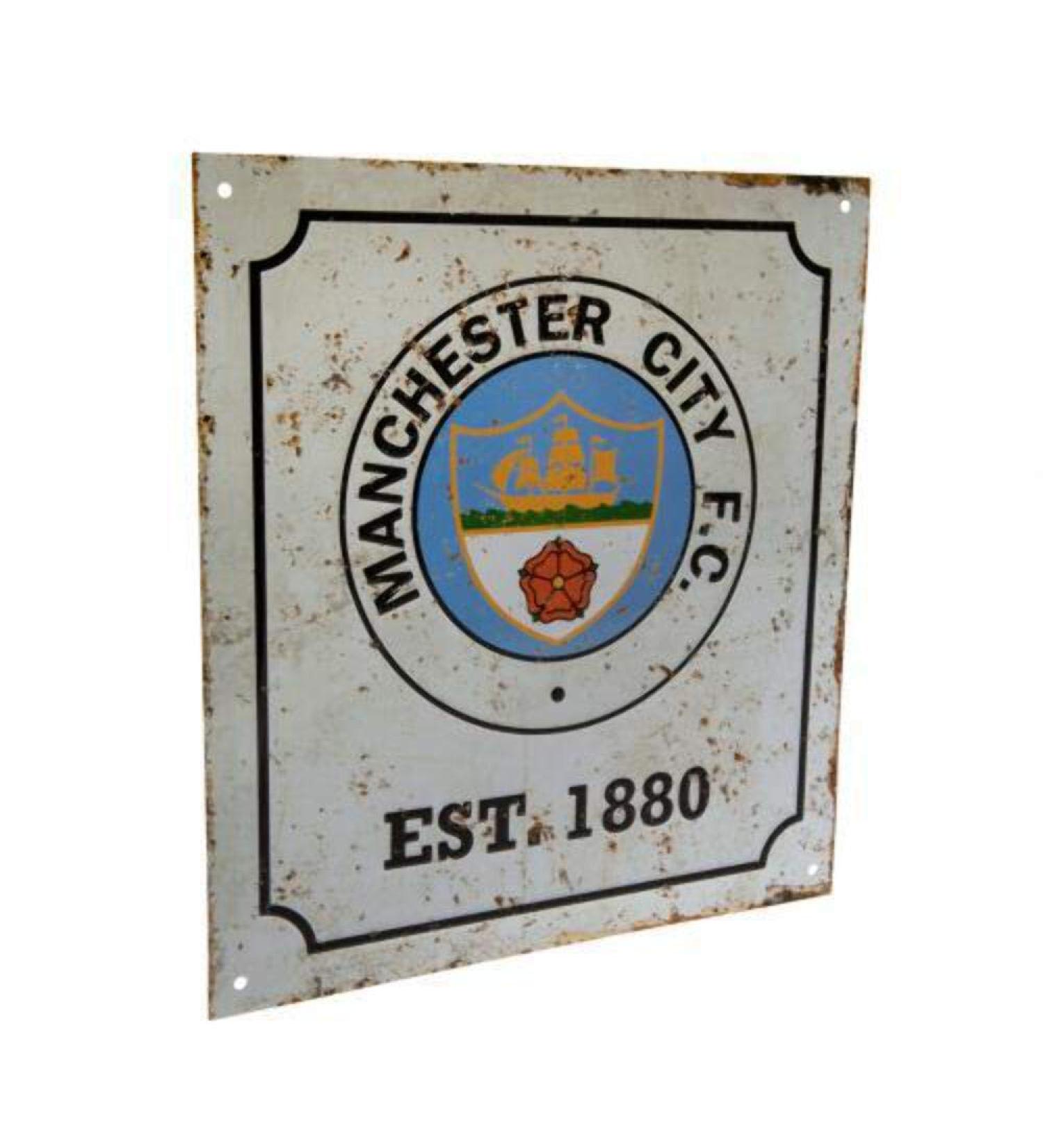 Manchester City FC Logo Shield Retro - Official Licensed Merchandise | International Shipping Available - Buy Online on GoSupps.com