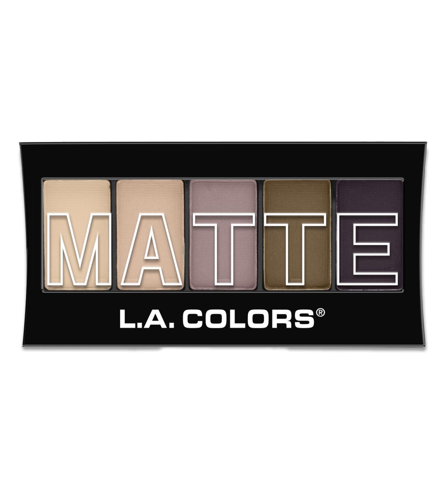 L.A. COLORS 5 Color Matte Eyeshadow in Natural Linen - 0.25 oz - Buy Online on GoSupps.com