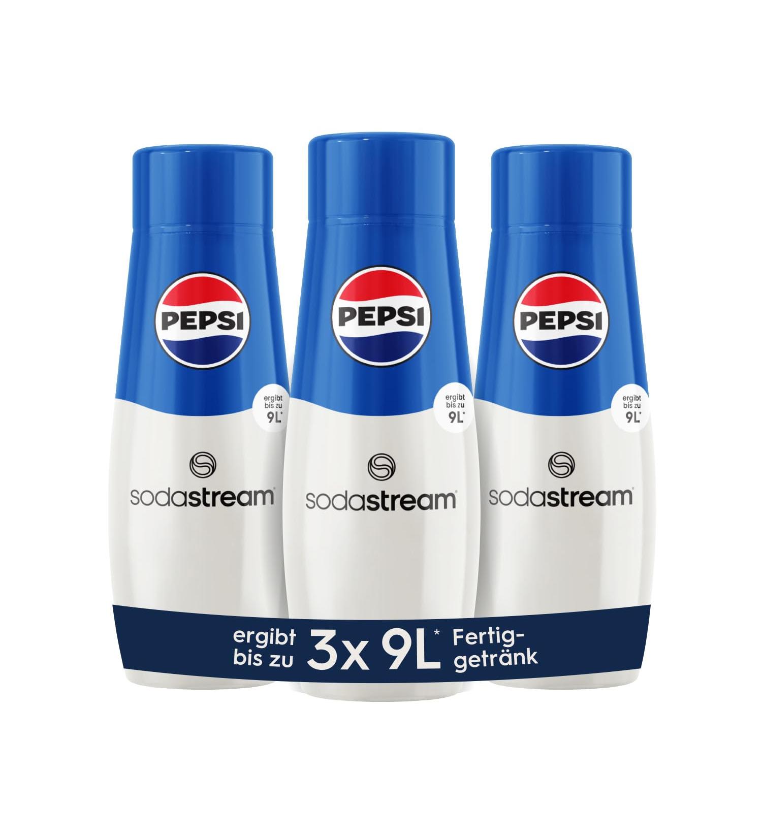 sodastream SodaStream Syrup 3 x Pepsi Cola - 1 bottle gives 9 liters of ready-to-use drink prepared in seconds and always fresh 440 ml