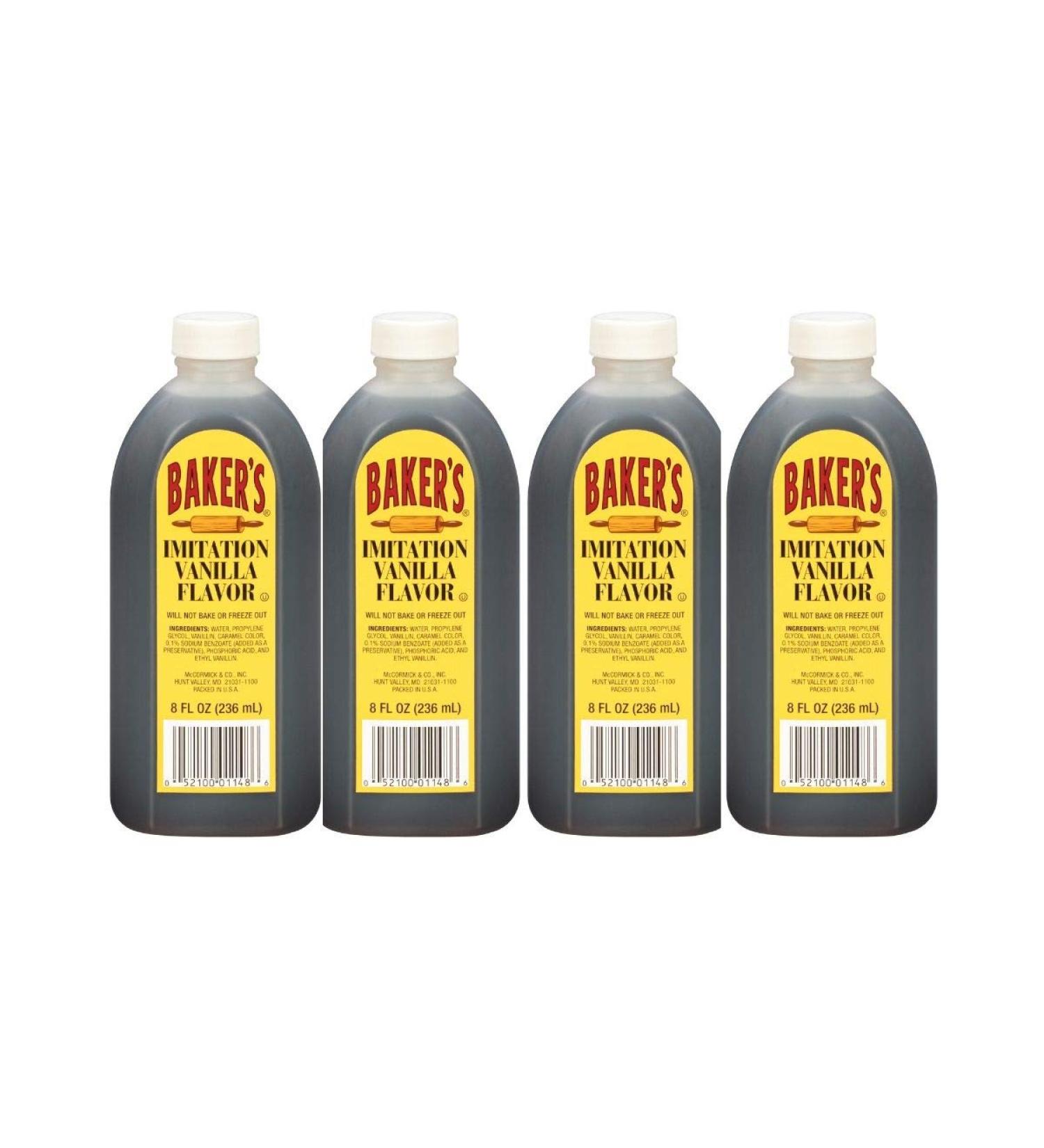 Baker's Imitation Vanilla Extract (7.62 oz / 4-Pack)