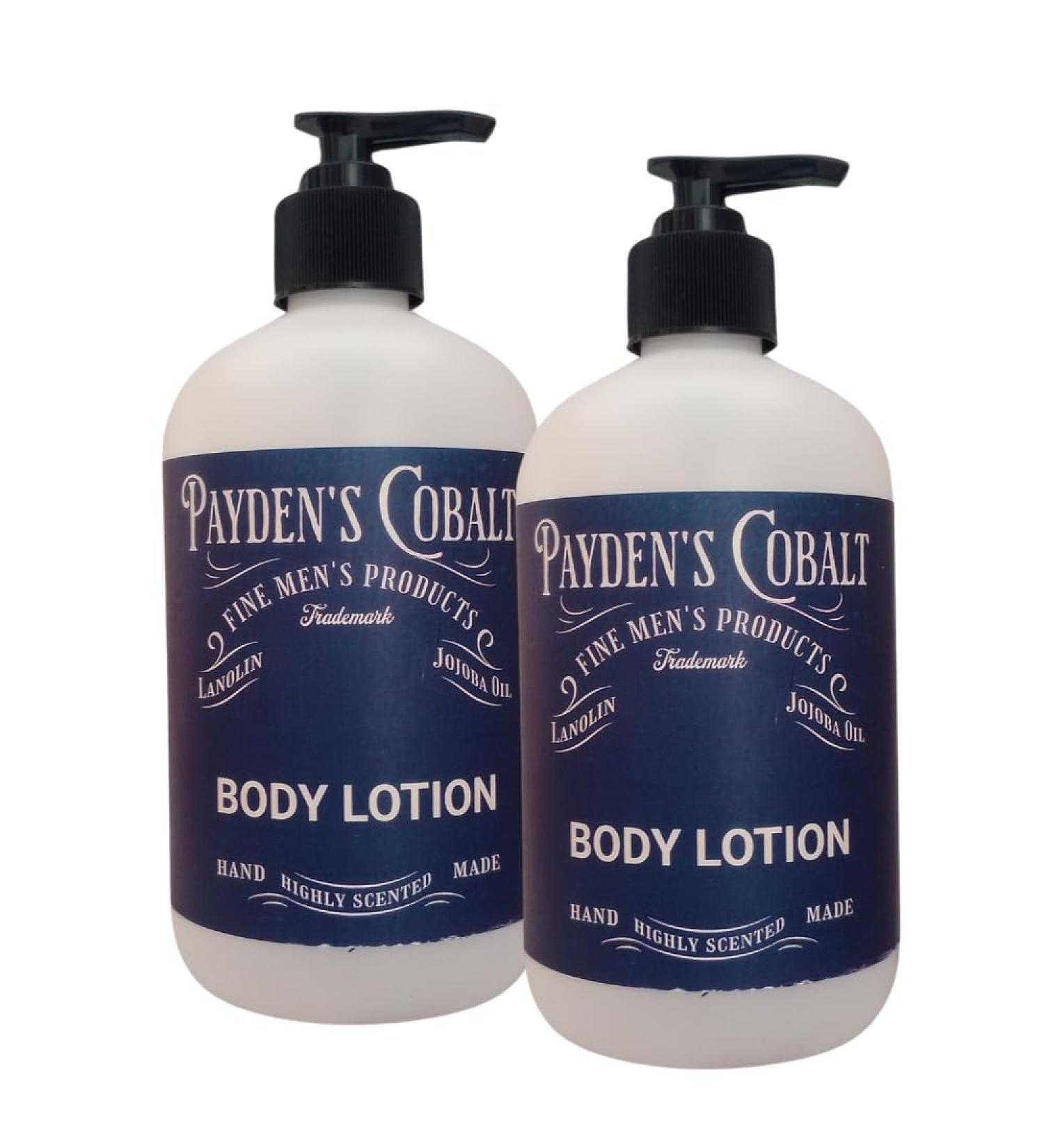 Payden's Cobalt Cedarwood & Citrus For Men Scented Luxury Body Lotion with Lanolin and Jojoba Oil 12 Oz (2 Pack) - Buy Online on GoSupps.com