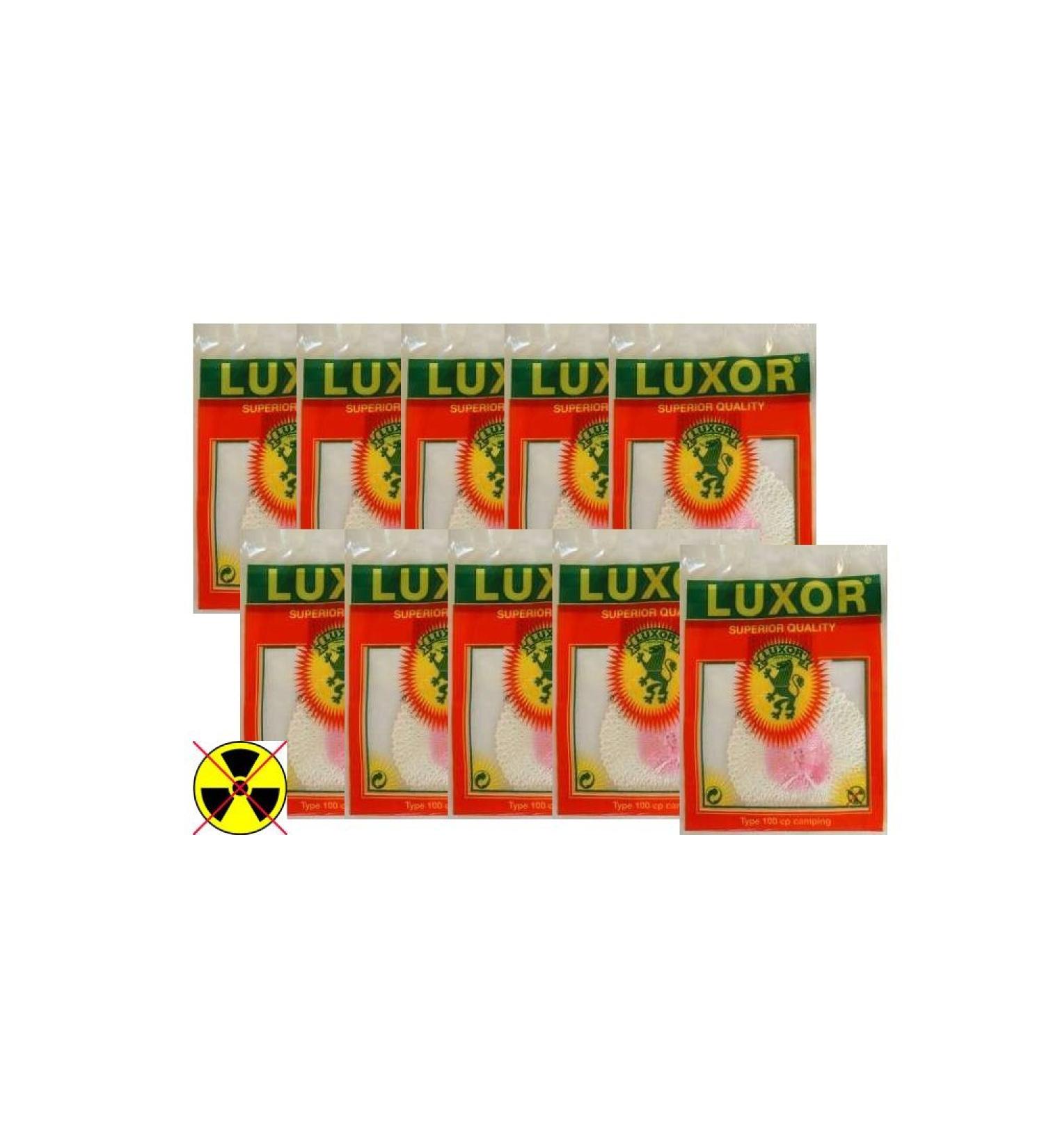 Luxor 10 x mantles Original 100 CP / 2-hole for gas lamp and gas lantern - asbestos-free non-radioactive