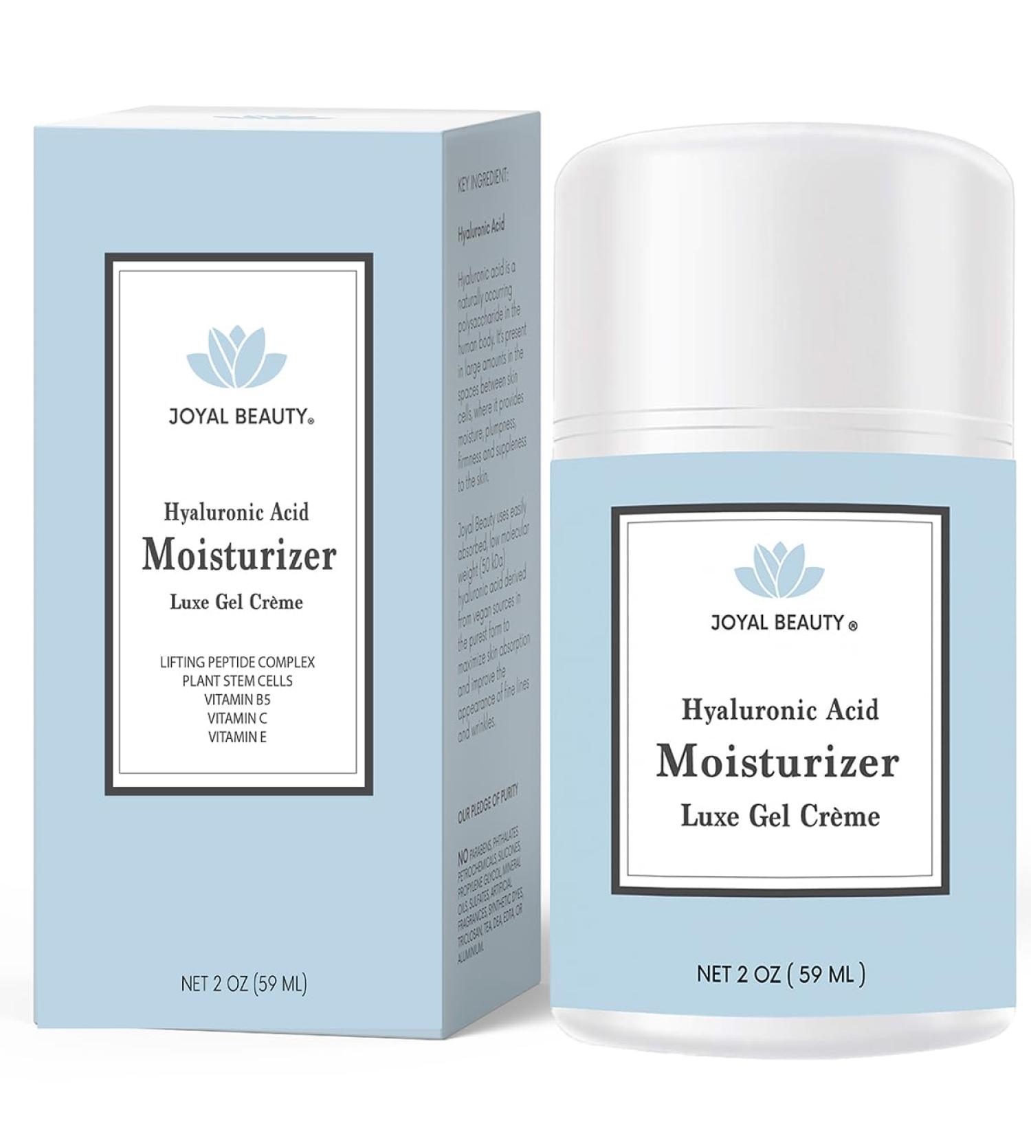 JOYAL BEAUTY Hyaluronic Acid Moisturizer Gel Cream - All-in-One Anti-Aging Face & Eye Cream with Peptides & Vitamins B C E for Tightening & Lifting Skin - Buy Online on GoSupps.com