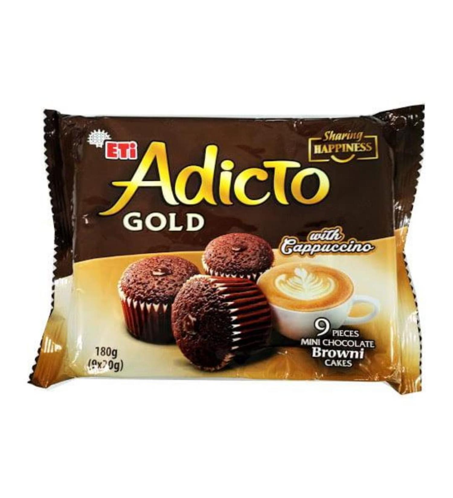 Eti Adicto Browni Gold Cocoa 180gr x 10 pack