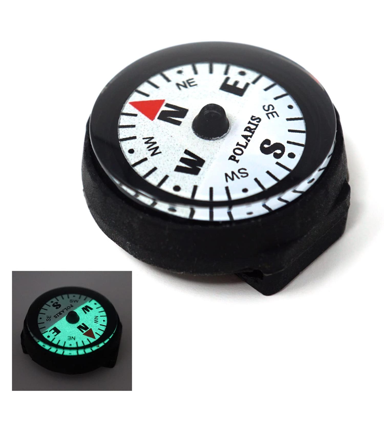 POLARIS Micro Wrist Compass Waterproof 60M Underwater Diving Watch Band or Paracord Bracelet Compasses Luminous in The Dark  - Buy Online on GoSupps.com