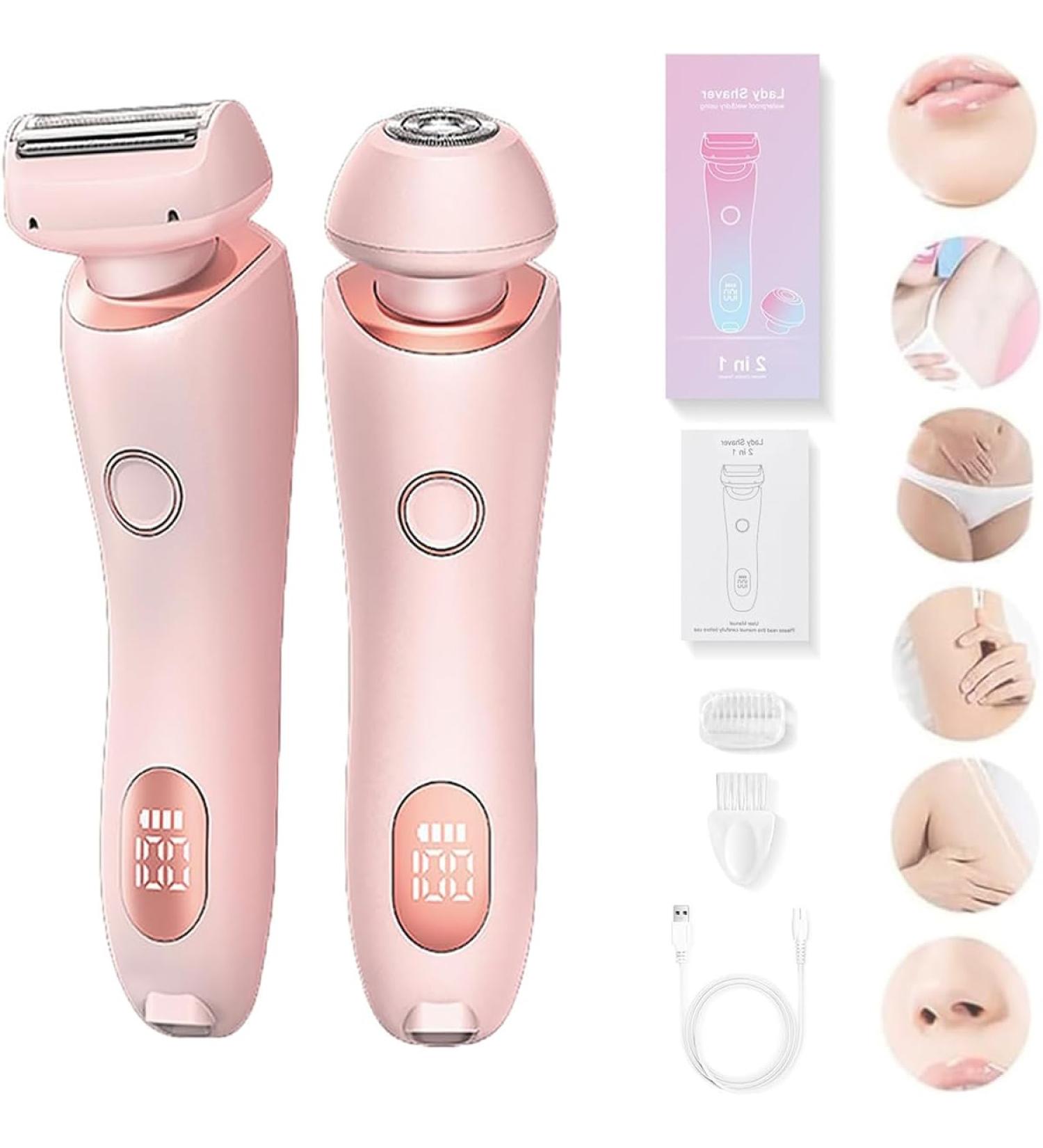 DuskOfficial The Glide Pro 3.0 Waterproof Electric Razor Duskofficial Razor 2024 New 2 in 1 Electric Shaver Razors for Women Dusk Official Shaver (Pink) - Buy Online on GoSupps.com