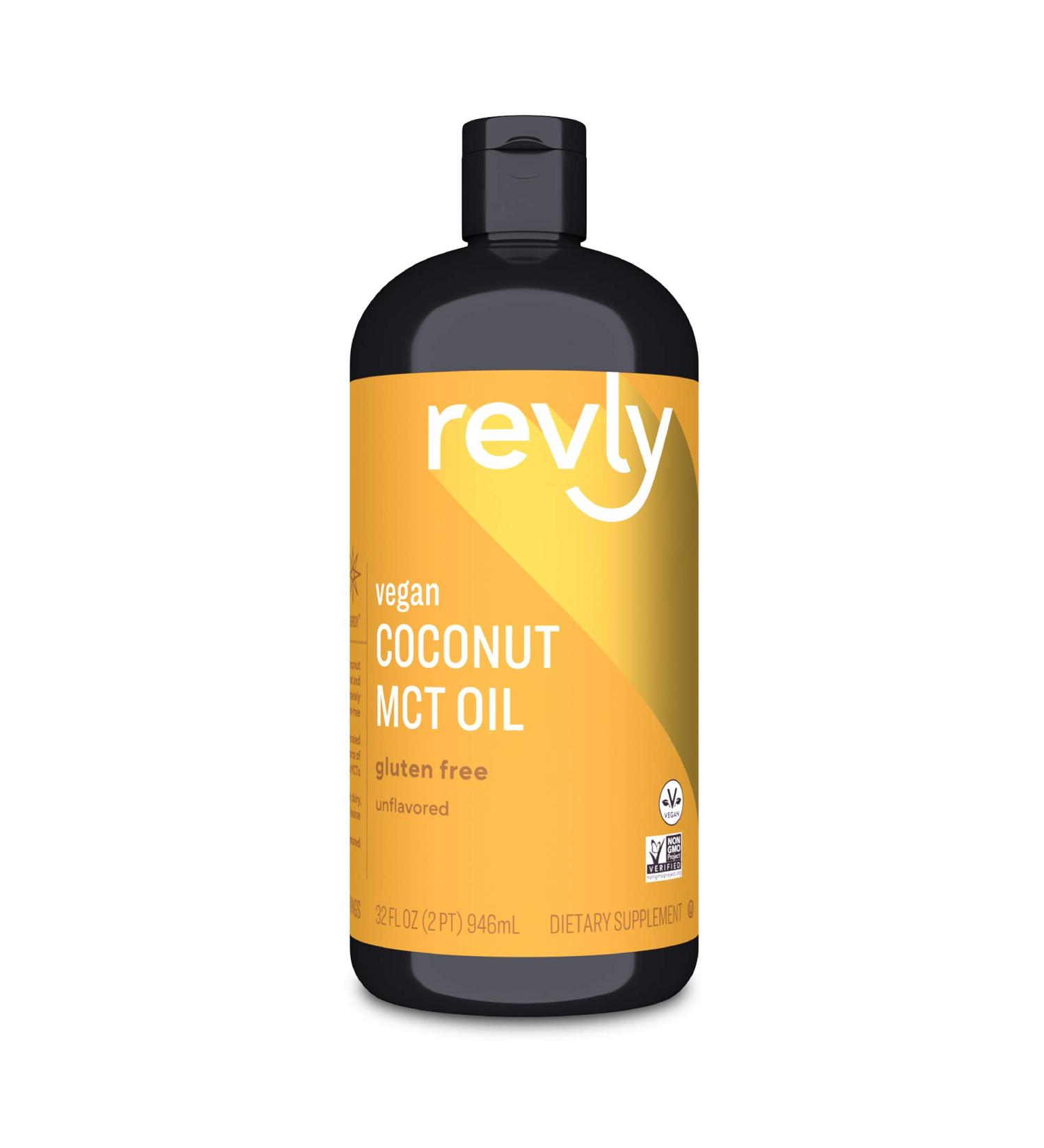 Revly 100% Coconut MCT Oil 32oz - Premium Quality, Pure and Natural - Amazon Brand - Buy Online on GoSupps.com