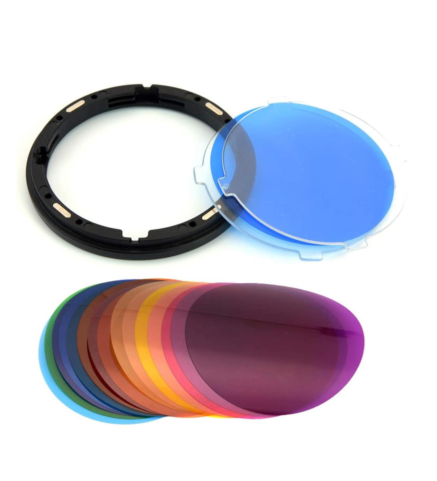 Godox AK-R16 Diffuser Plate with Color Effect Gel Set for V1 Speedlite - 15 Color 30 Pieces - Buy Online on GoSupps.com