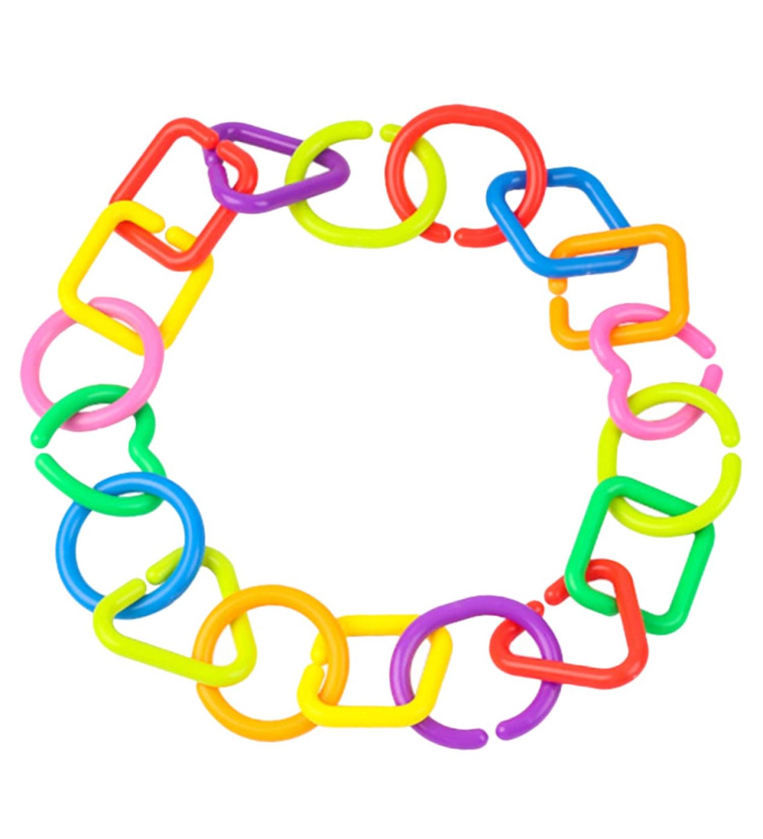 TOYANDONA 35pcs Geometric Chain Buckle Car Seat Infant Developmental Toy - Stroller & Car Playset Rings - Buy Online on GoSupps.com