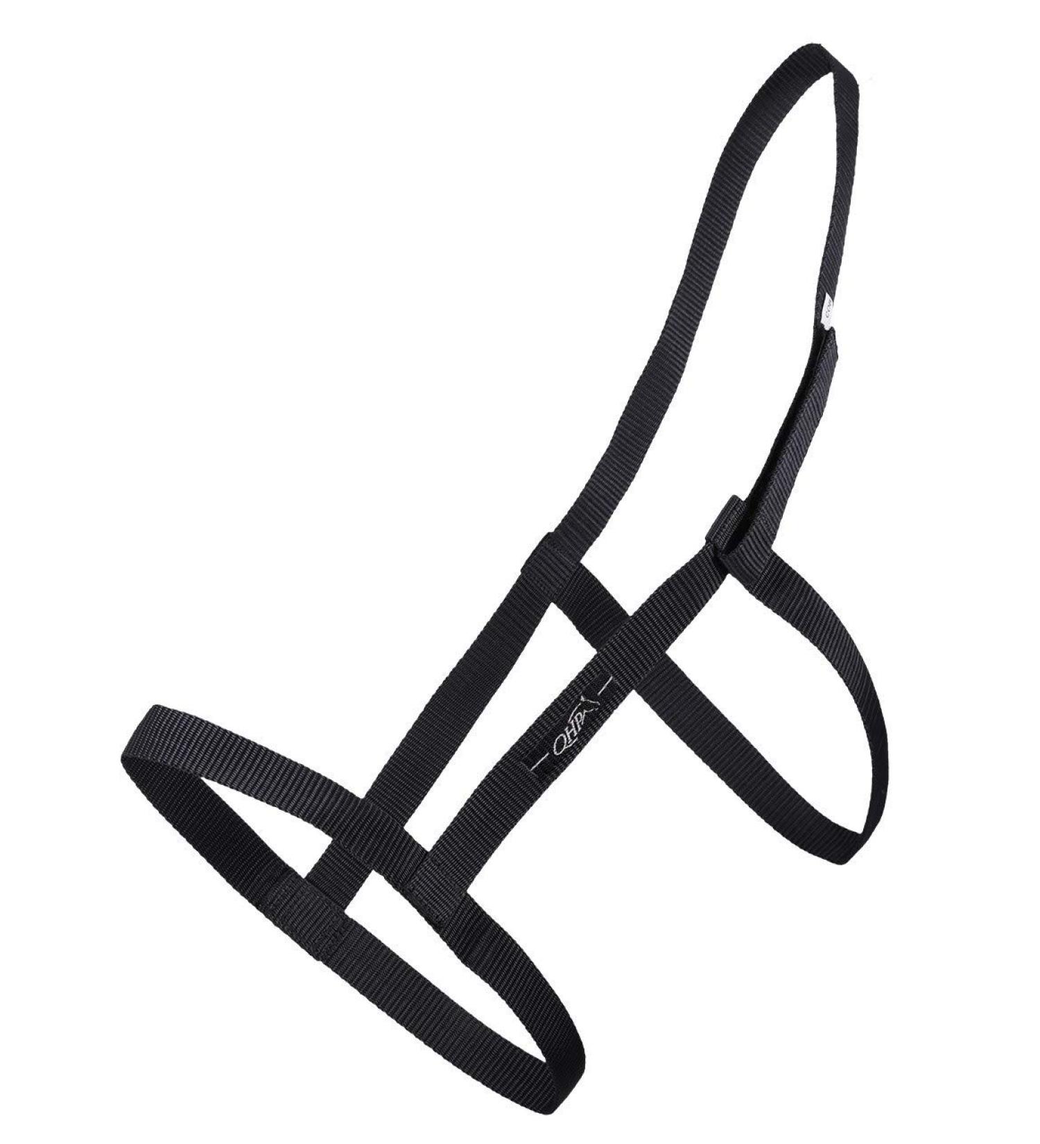 ARBO-INOX - halter - pasture halter - nylon - without metal buckles - black (COB thoroughbred)