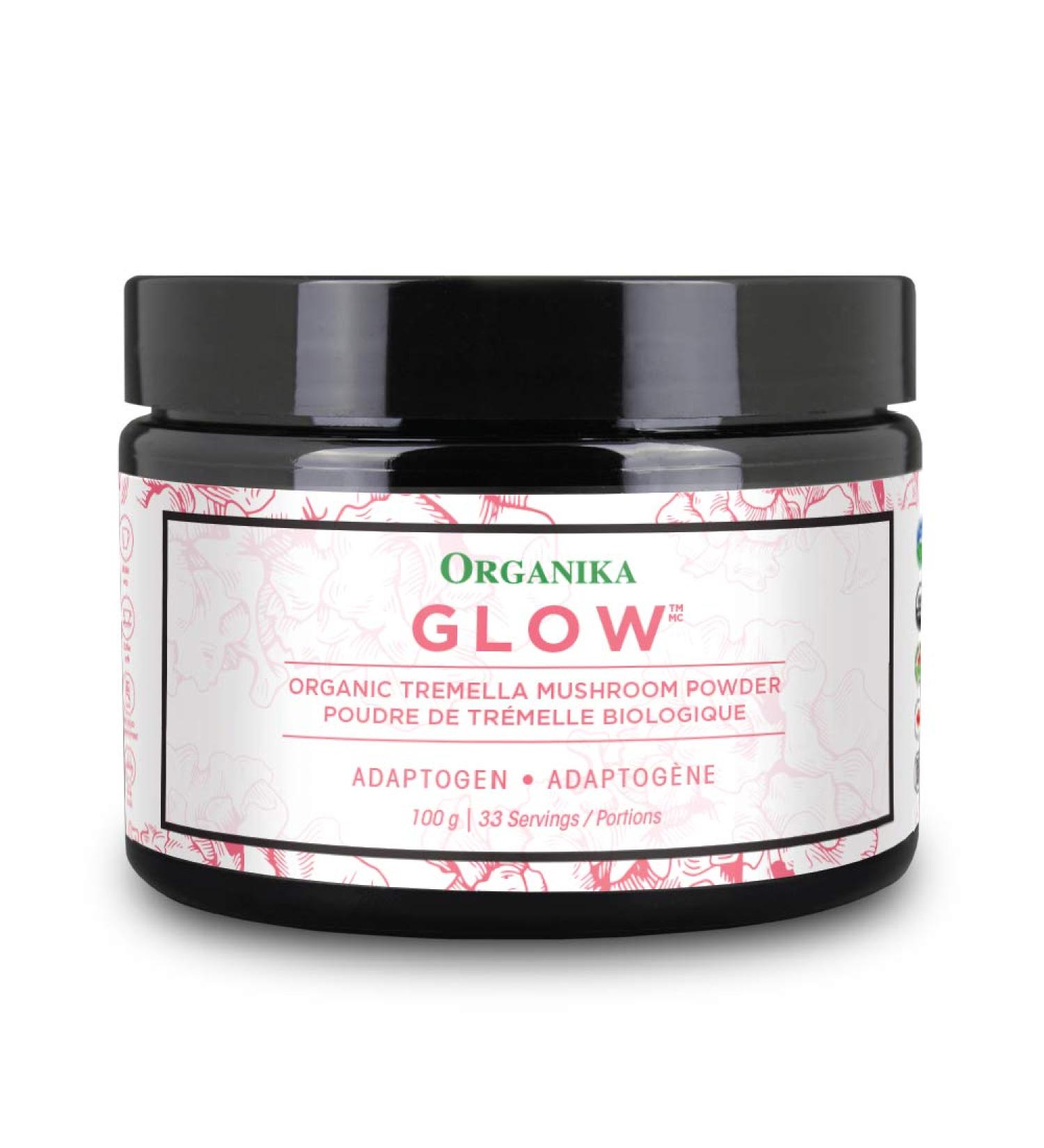 Organika Glow - Organic Tremella Mushroom Powder - Adaptogen 100g - Buy Online on GoSupps.com