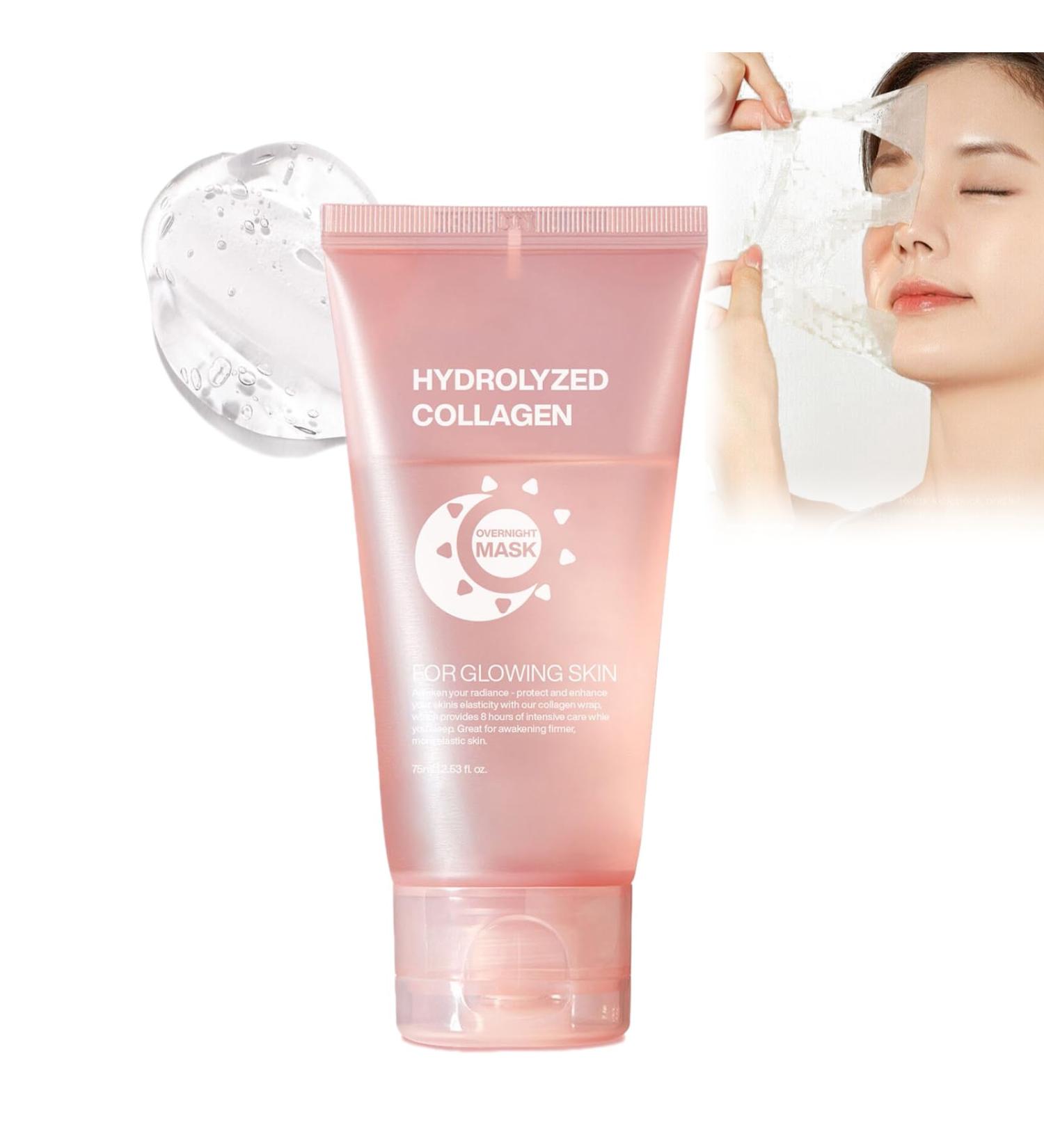 Collagen Overnight Wrapping Peel Off Facial Mask | Anti-Wrinkle & Hydration for Radiant Skin | Elasticity & Sagging Reduction - 1pc - Buy Online on GoSupps.com