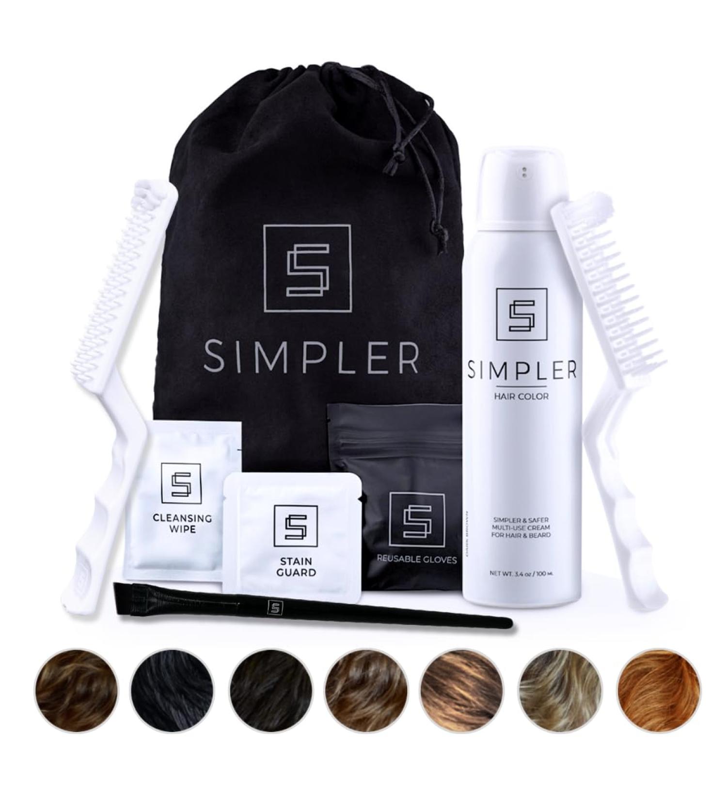 SIMPLER HAIR COLOR Dark Brown Mustache and Beard Upgraded Brush Kit with 3 Brushes Included for Precision Application Natural Looking Beard Coloring for Men - Buy Online on GoSupps.com