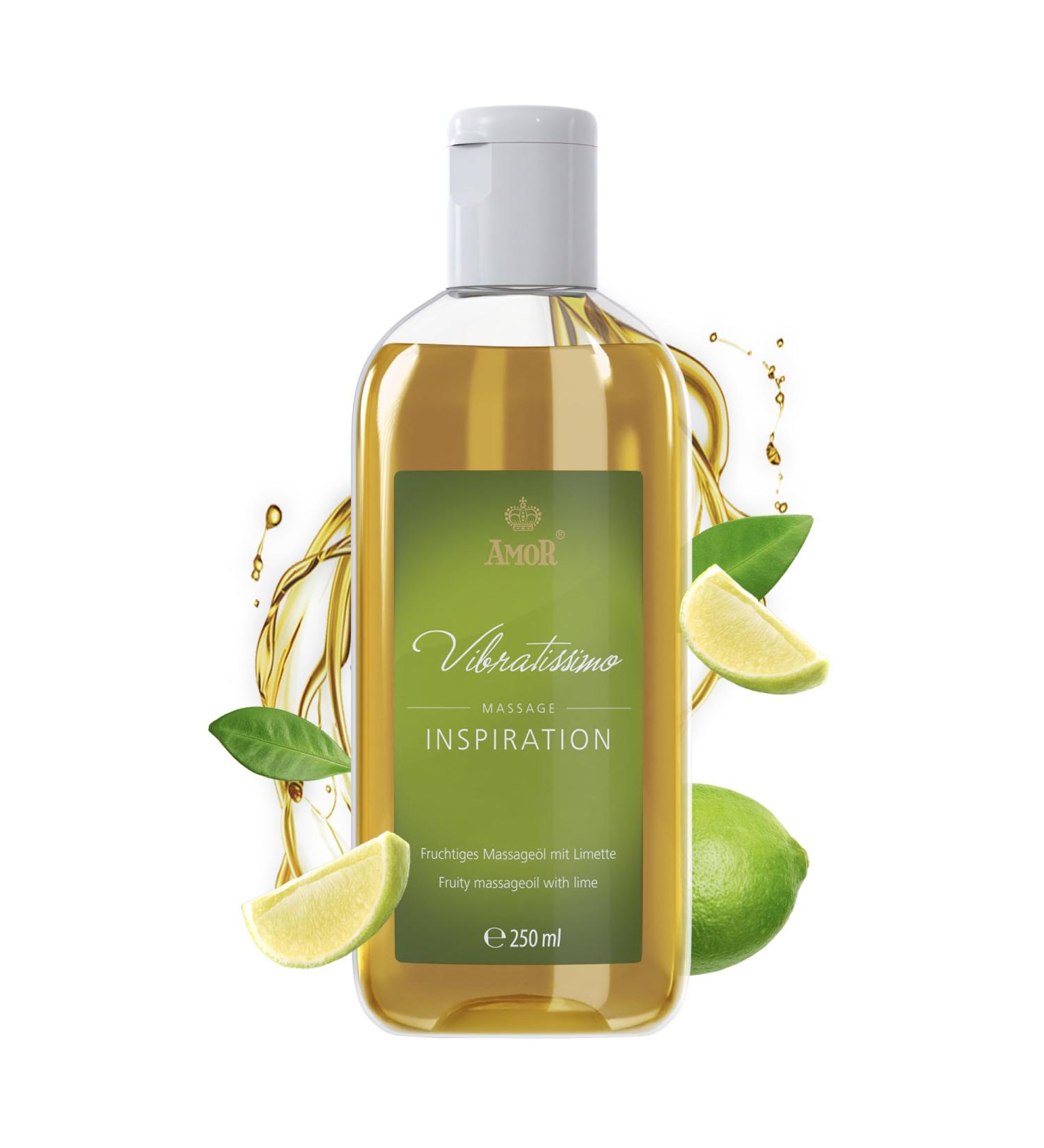 Vibratissimo Inspiration - Massage Oil Love Oil Body Oil with a Lime Scent Inspiration 250 ml (Pack of 1) - Buy Online on GoSupps.com