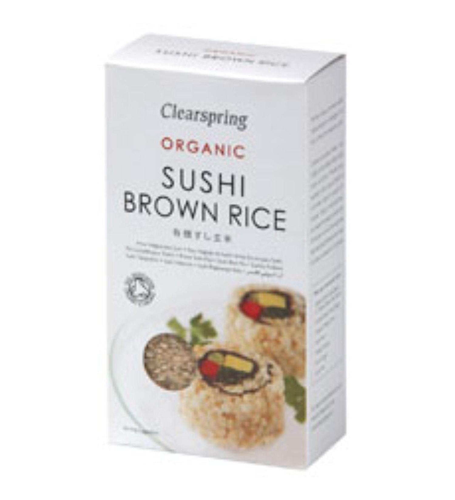Clearspring Organic Sushi Brown Rice - Short Grain Japanese Style Rice 500 g (Pack of 1)