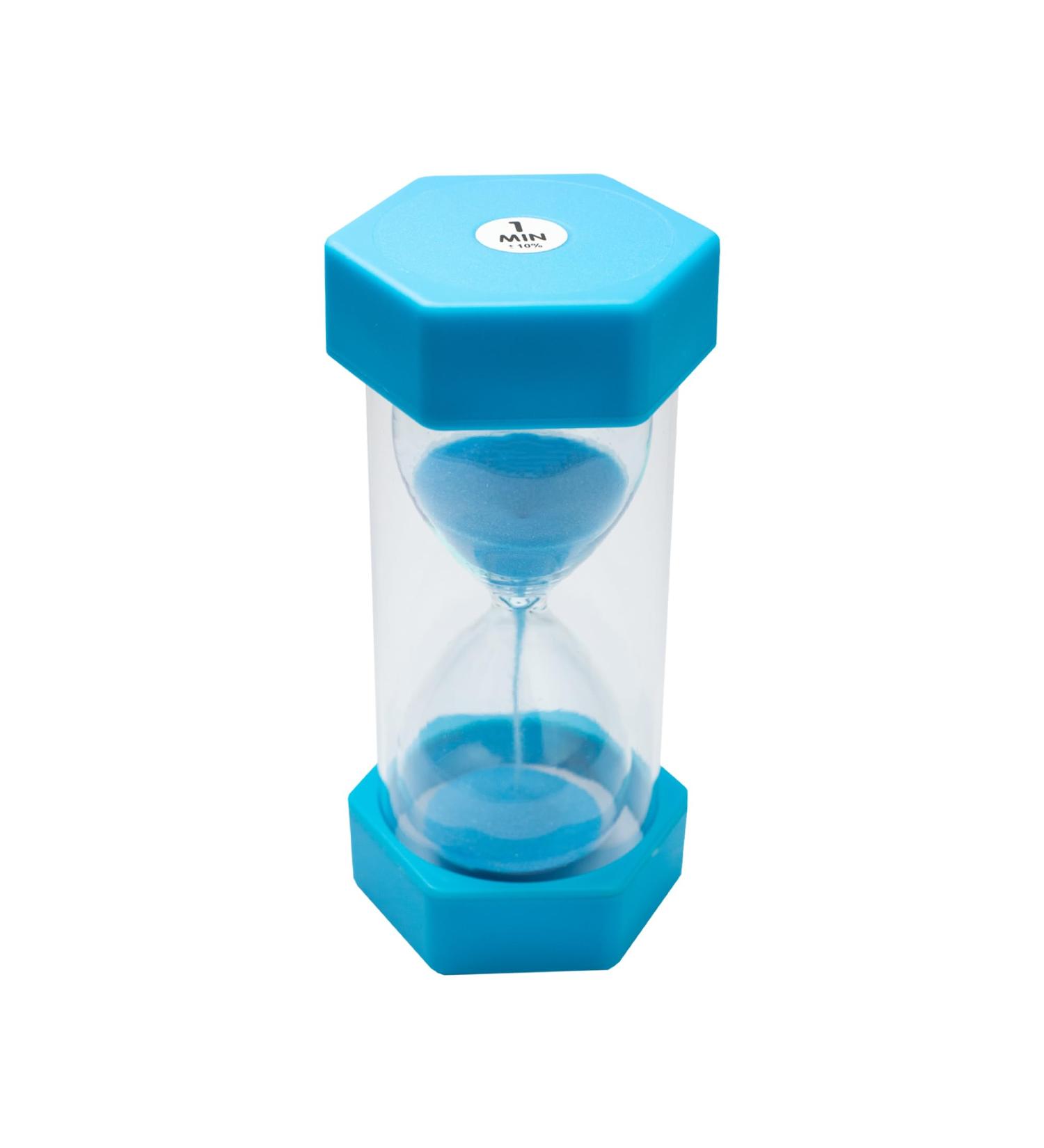 Teacherfav 1-Minute Hourglass for Children - Blue Acrylic Timer - 12.7 cm - Ideal for Classrooms & Kids' Rooms - Medium Single Pack - Buy Online on GoSupps.com
