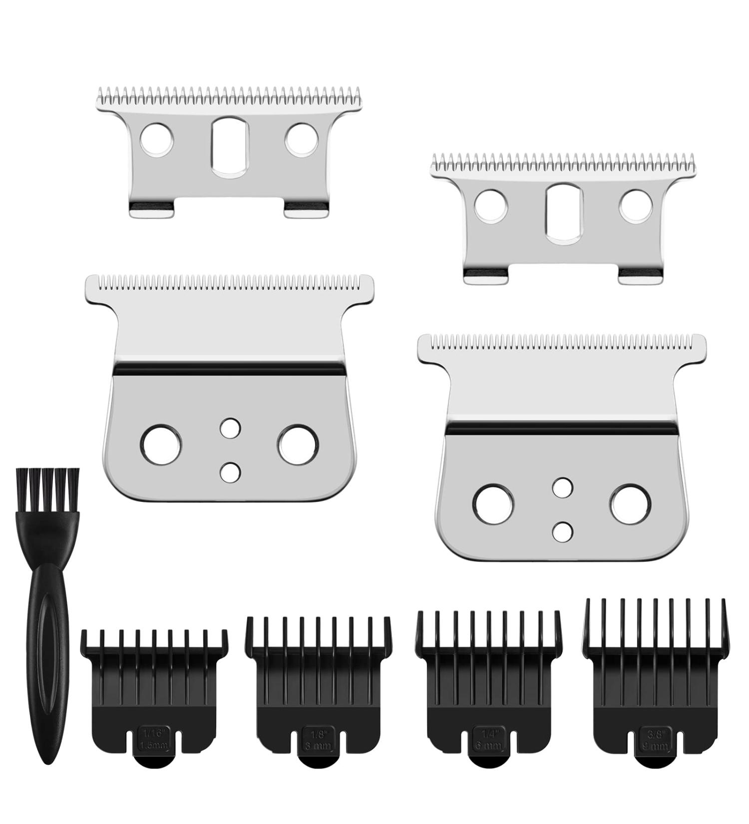 2 Pack Andis T Outliner and GTX Trimmer T Blade Replacement - Compatible with #04710 & #04521 - Silver Steel Blades - Buy Online on GoSupps.com