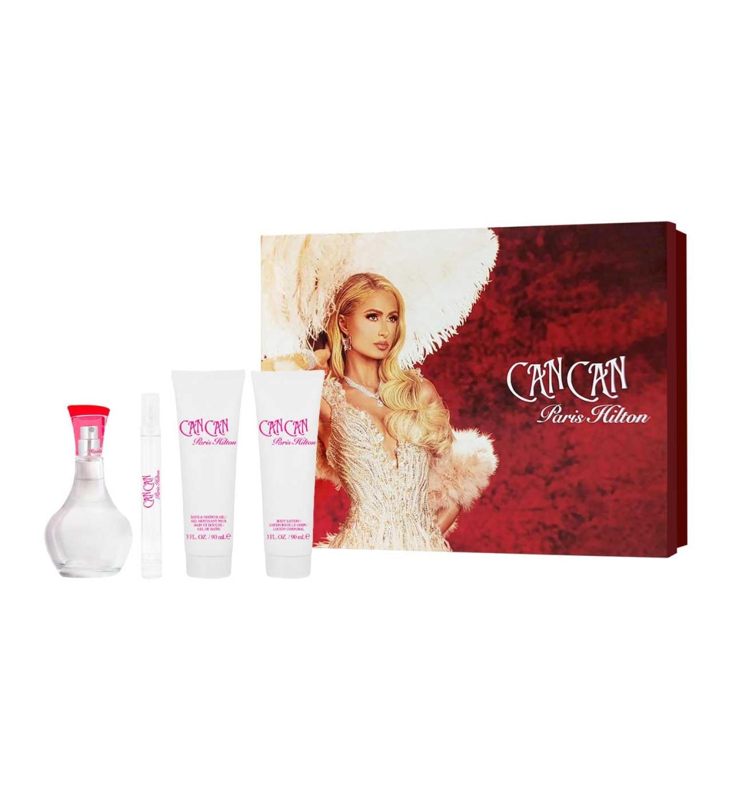 Can Can by Paris Hilton Gift Set - 3.4 oz Eau De Parfum Spray 3 oz Body Lotion 3 oz Shower Gel .34 oz Mini EDP Spray Wom - Buy Online on GoSupps.com