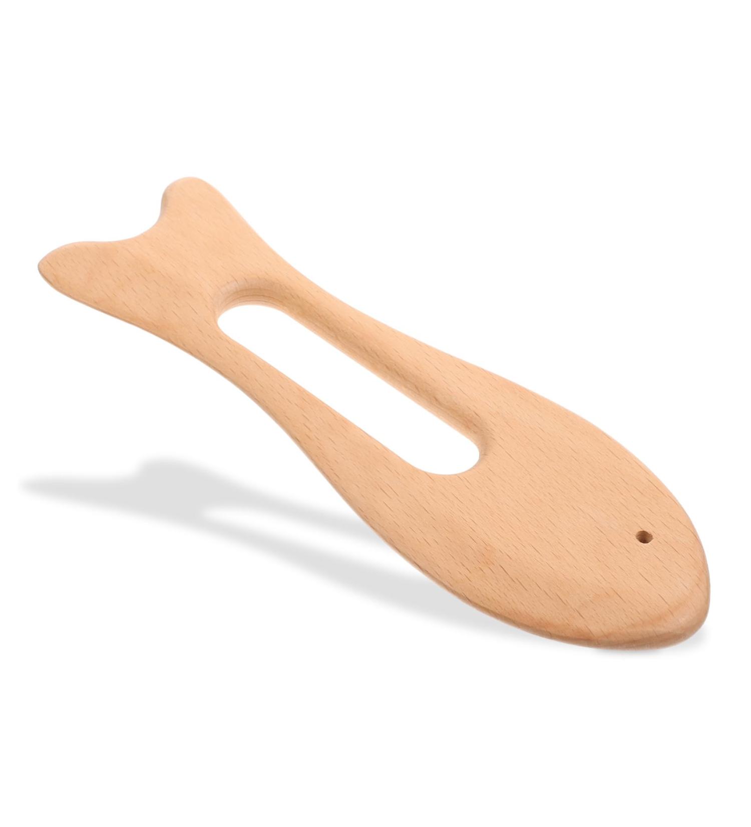 Fomiyes 2-Pack Wooden Gua Sha Massage Tool for Body | Manual Lymphatic Massage Device | Portable Beech Wood Personal Care Board | 20x6.5cm - Buy Online on GoSupps.com
