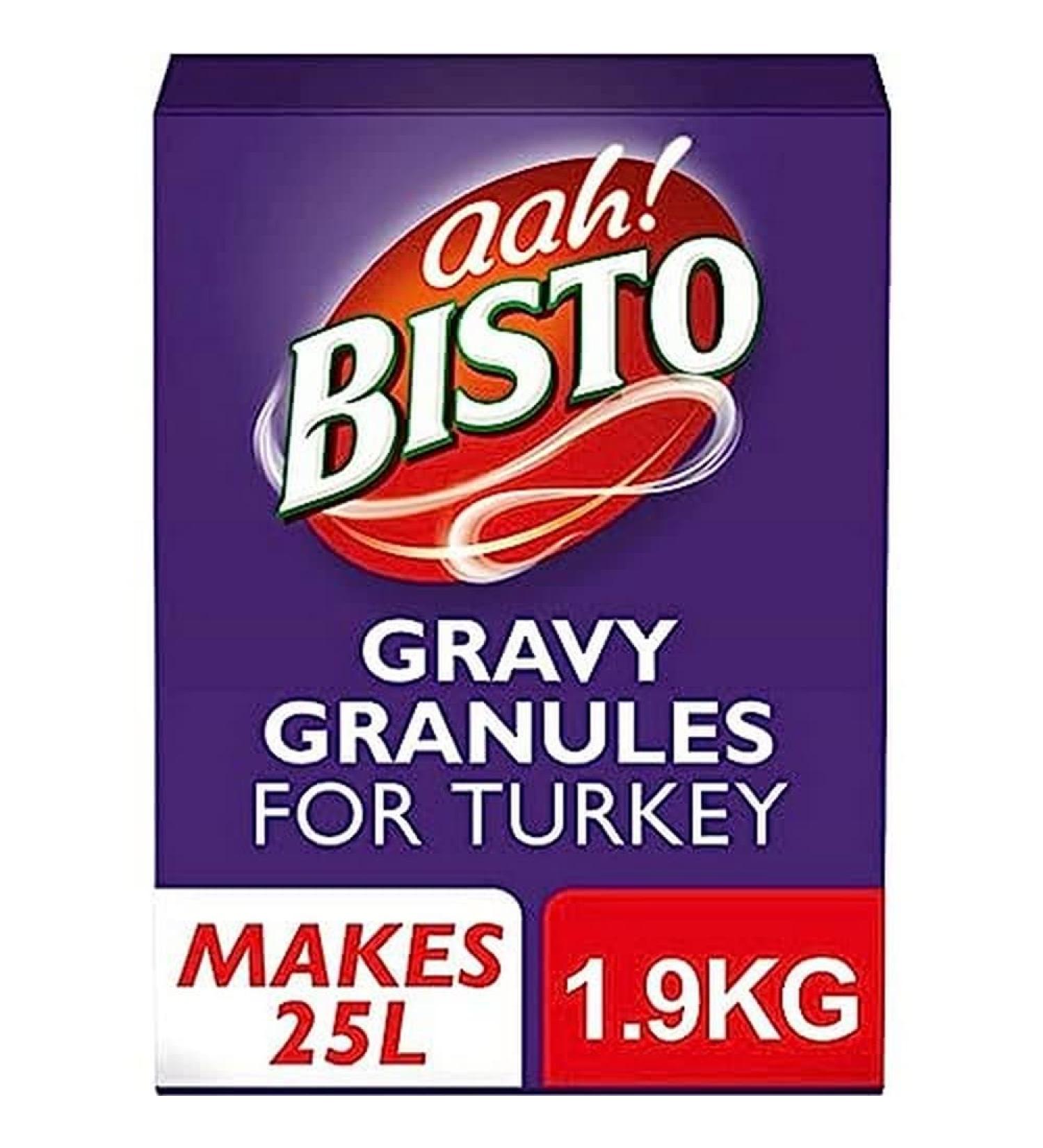 Bisto Flavoursome & Delicious Turkey Gravy Granules for Hearty Family Mealtimes 1.9 kg Tub (Pack of 1) Turkey 1.9 Kg