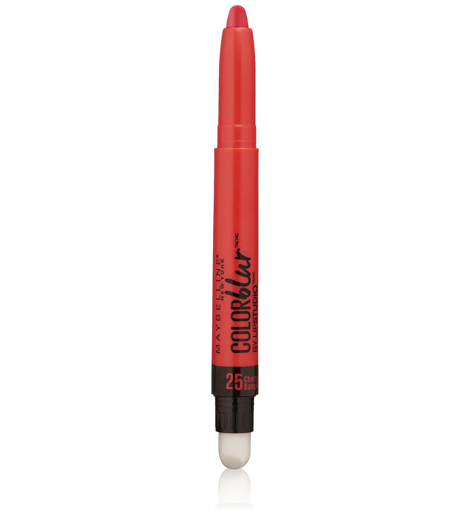 Maybelline Lip Studio COLORblur Matte Lipstick Pencil & Smudger - Cherry Cherry Bang Bang, 0.04 oz - Buy Online on GoSupps.com