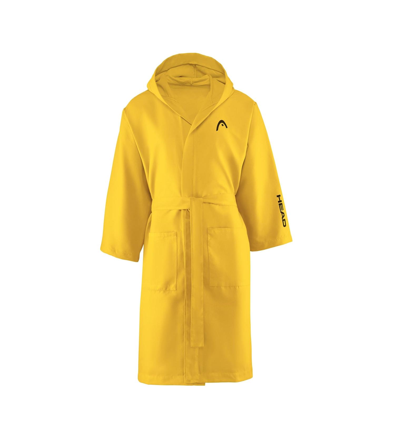 Head Active Fluffy Microfiber Children's Bathrobe with Hood & Pockets | Quick Drying Absorbent Ideal for Swimming & Pool | Sunny Yellow 10-12 Years - Buy Online on GoSupps.com