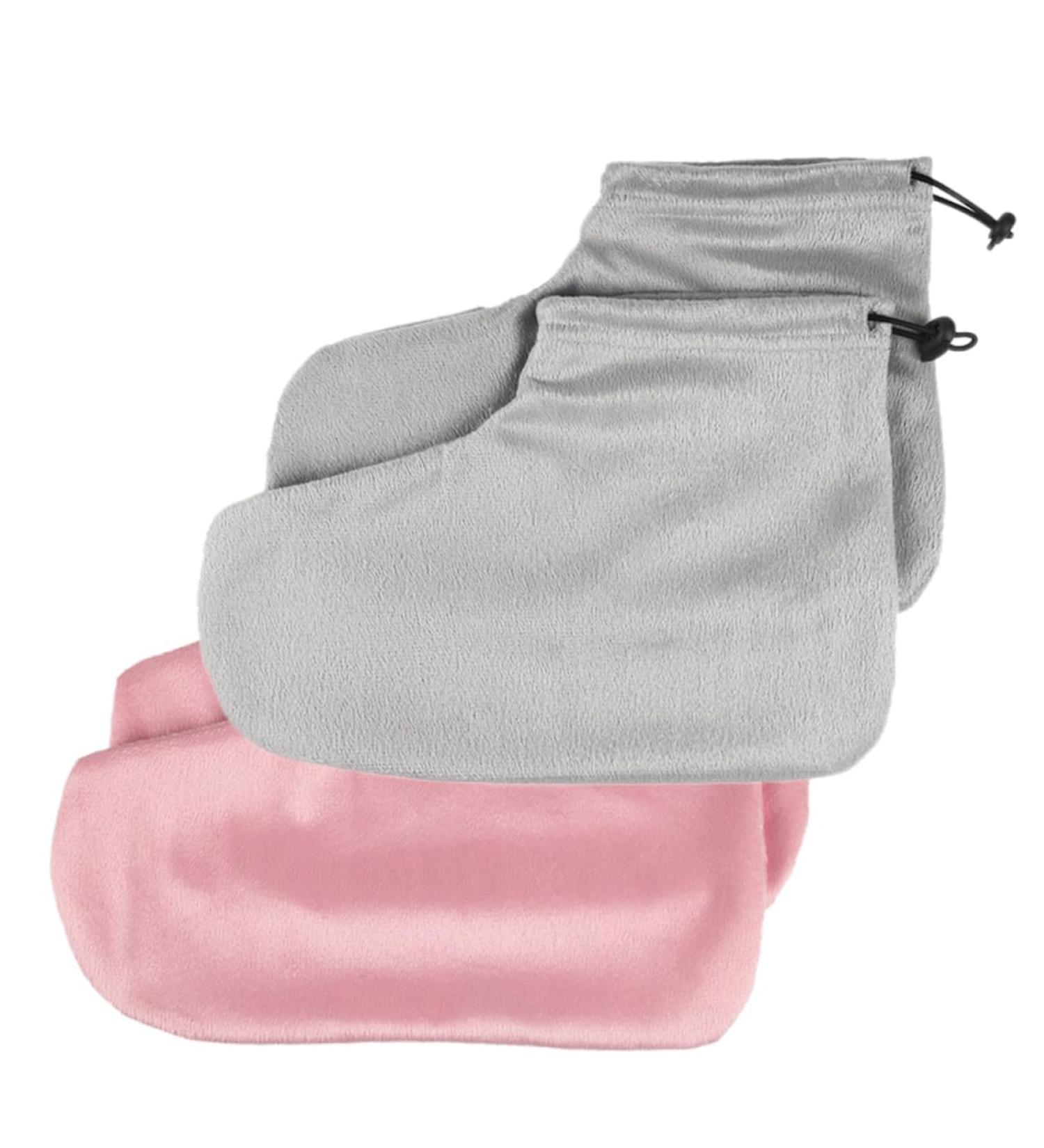 Amosfun 2 Pair Paraffin Wax Warmer Paraffin Wax Booties Paraffin Bath Liners Wax Foot Covers Moisturizing Booties Hot Spa Wax Foot Moisturizing Socks Cotton Foot Strap Foot Bag Heel Work 28x20cm Pink - Buy Online on GoSupps.com
