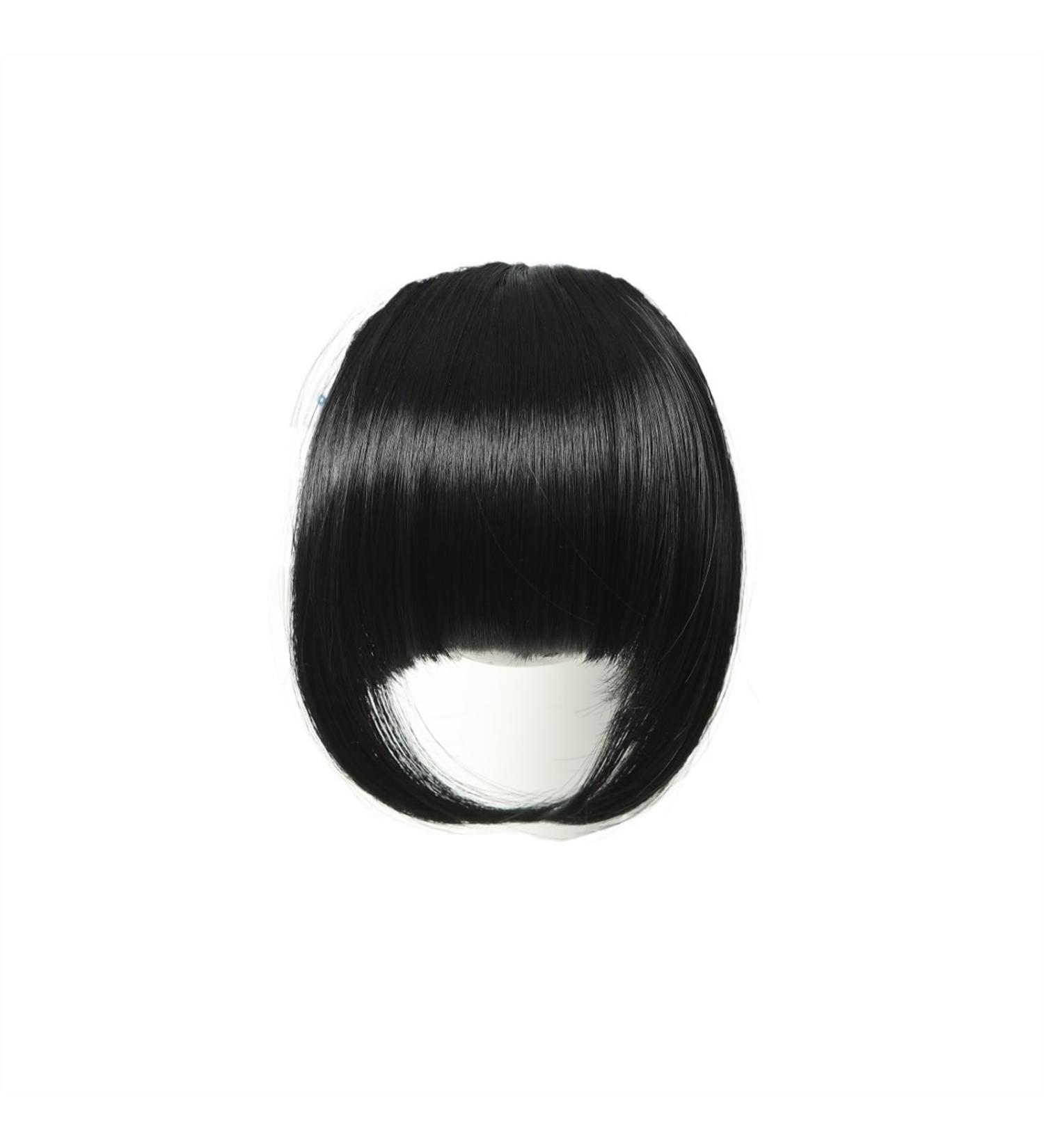 Bangs Synthetic Bang Hair Fringe Clip in Bangs Fake Blunt Brown Hair Bangs Hair Extension Heat Resistant Hairpieces for Women Bangs Hair Clip(NLH1007-1) - Buy Online on GoSupps.com