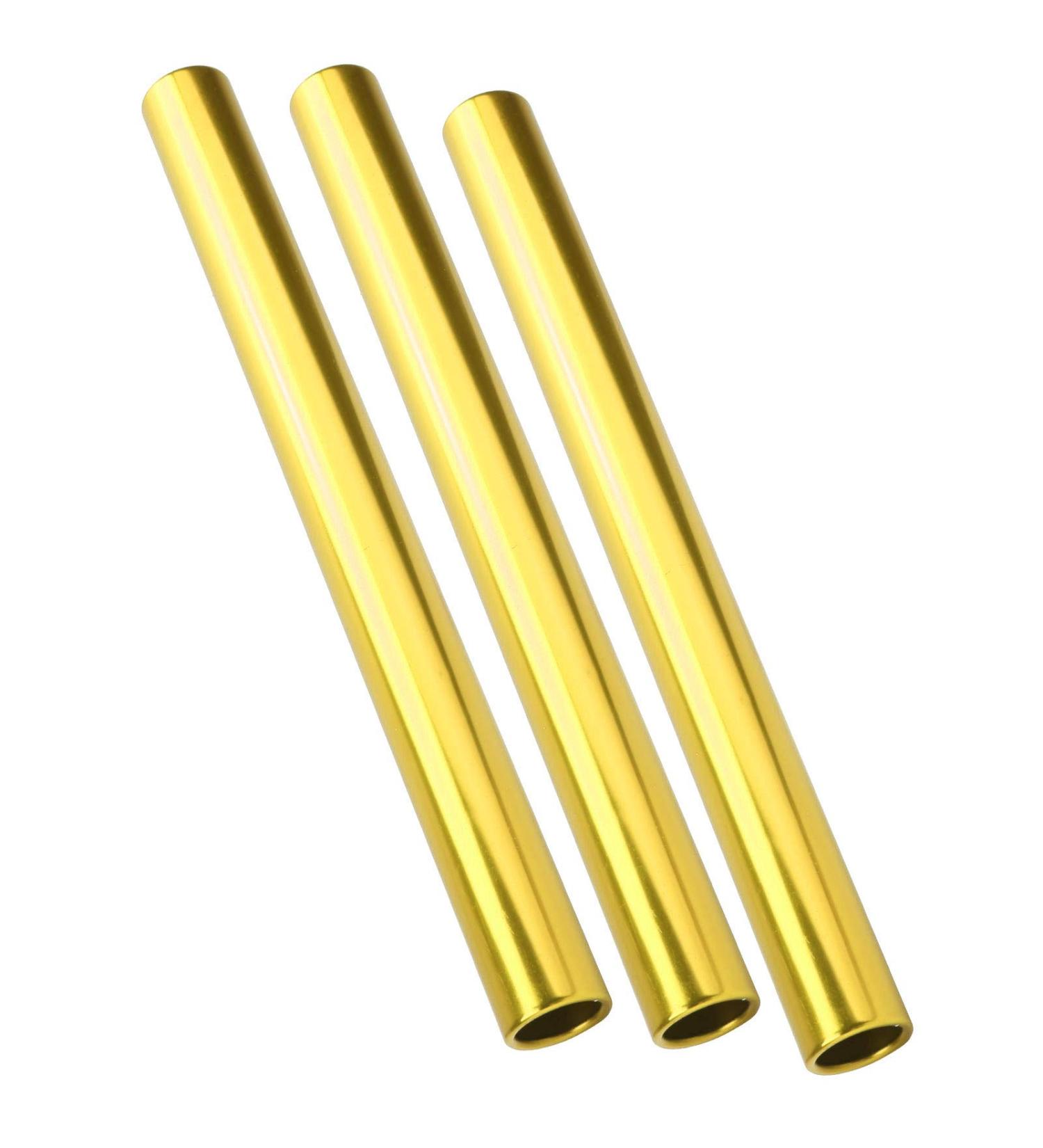 Jovenn Relay 3pcs Wear-Resistant Track & Field Batons - Bright Gold Color for Running Matches - Buy Online on GoSupps.com