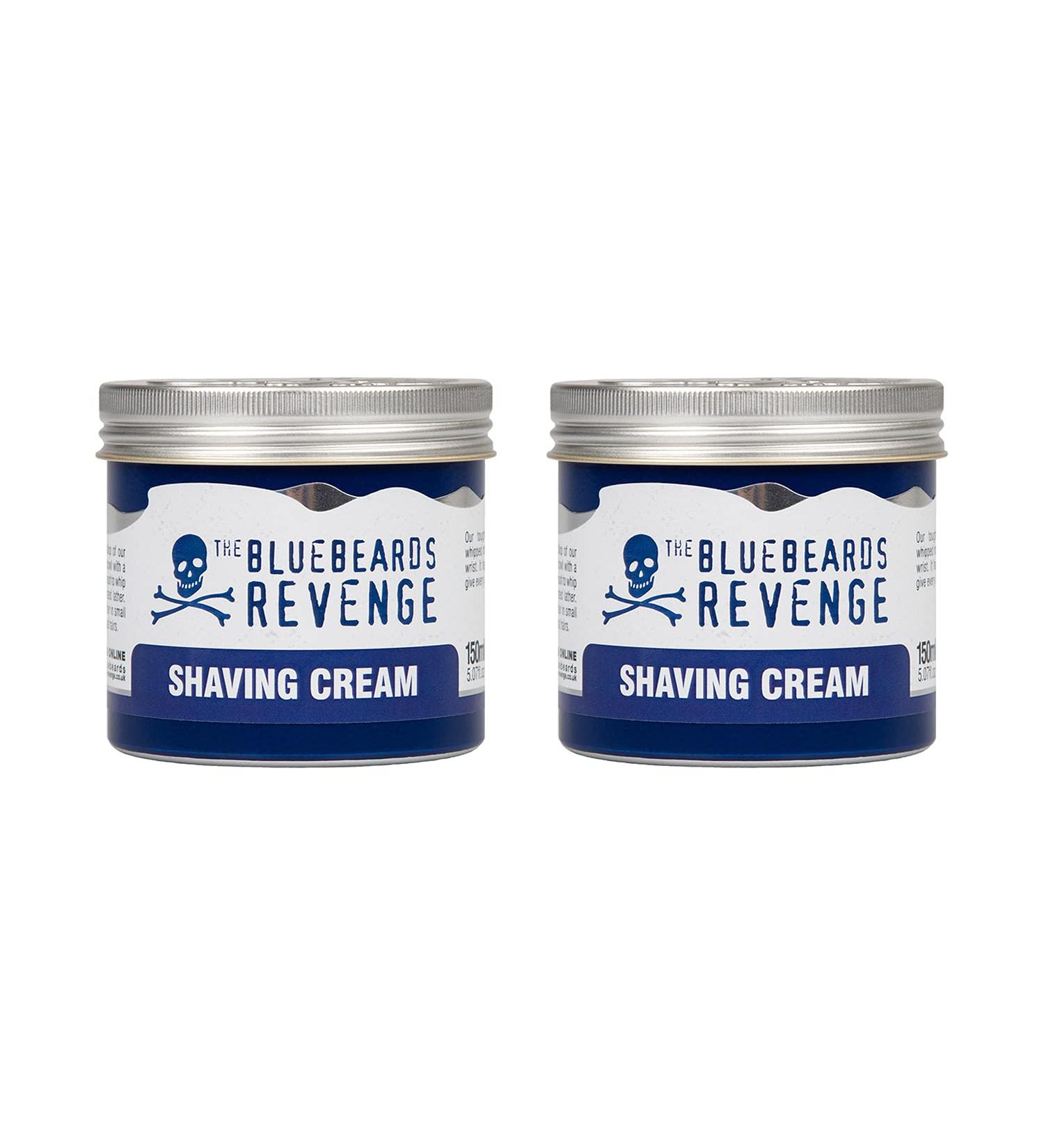 The Bluebeards Revenge Traditional Shaving Cream For Men Vegan Friendly Barbershop Shaving Cream For All Skin Types 150ml Duo Pack - Buy Online on GoSupps.com