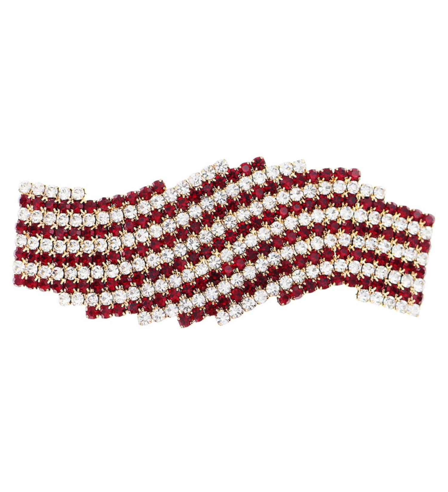 minkissy Rhinestone Hairpin Metal Hair Clips for Women Red Rhinestone Hair Clips Hair Barrettes for Women Bridal Accessories Aesthetic Hair Accessories Bride Rhinestones Exotic Wedding - Buy Online on GoSupps.com