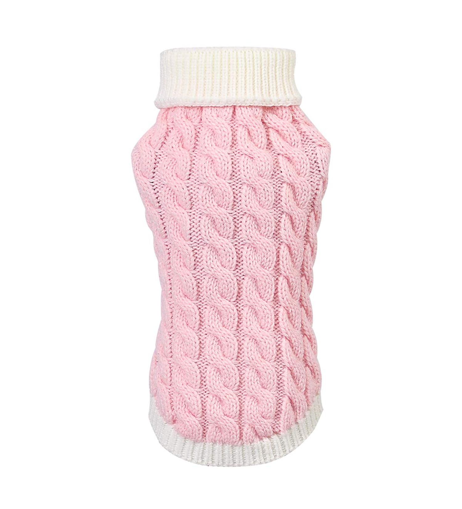 Gojiny Dog Sweater Vest - Warm Soft Knitted Crochet Jacket for Small Medium & Large Dogs - Pink - Buy Online on GoSupps.com