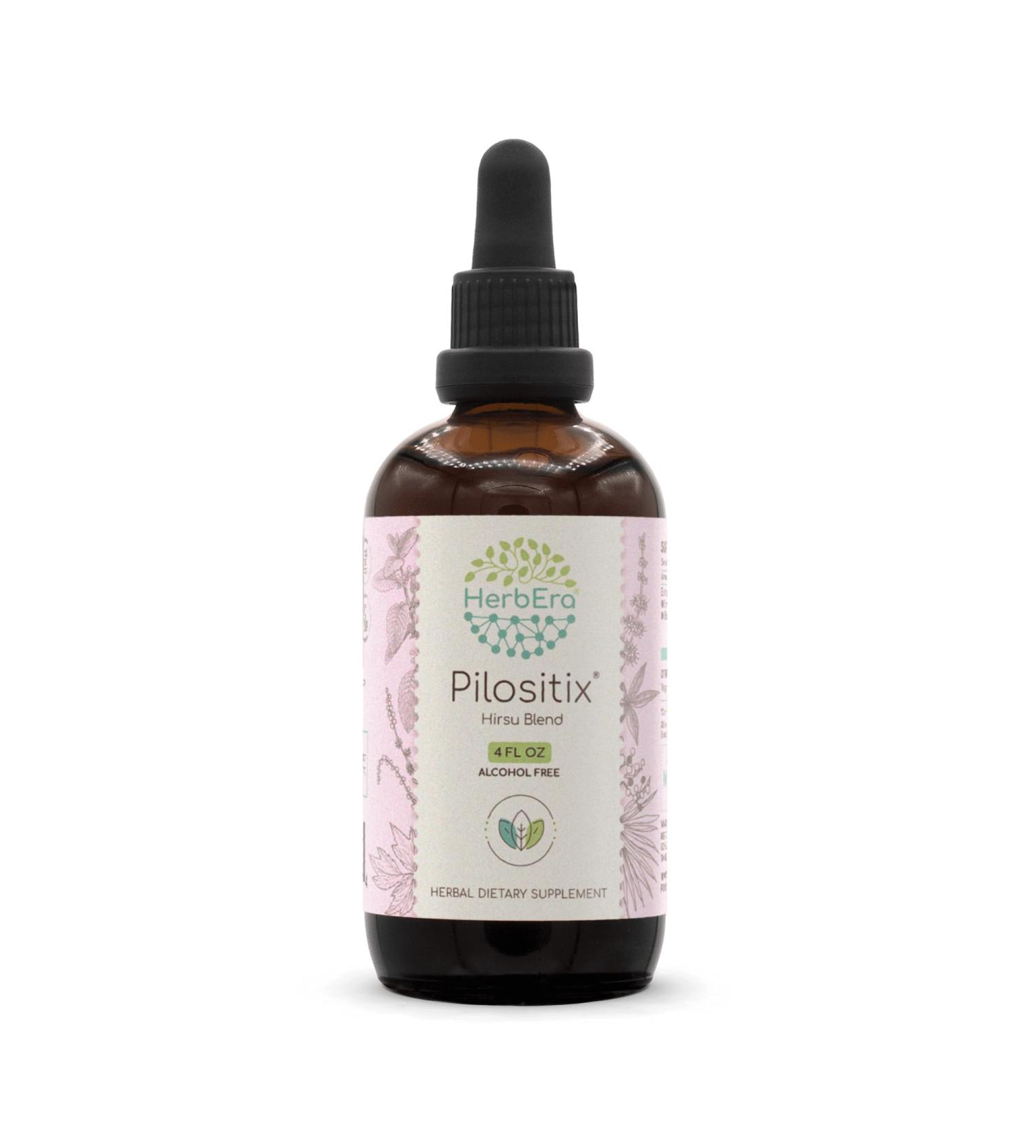HerbEra Pilositix B120 Alcohol-Free Extract Tincture, Saw Palmetto Berry, Vitex Berry, Spearmint Leaf. Black Cohosh Root. Hirsu Blend 4 Fl Oz 4 Fl Oz (Pack of 1) - Buy Online on GoSupps.com