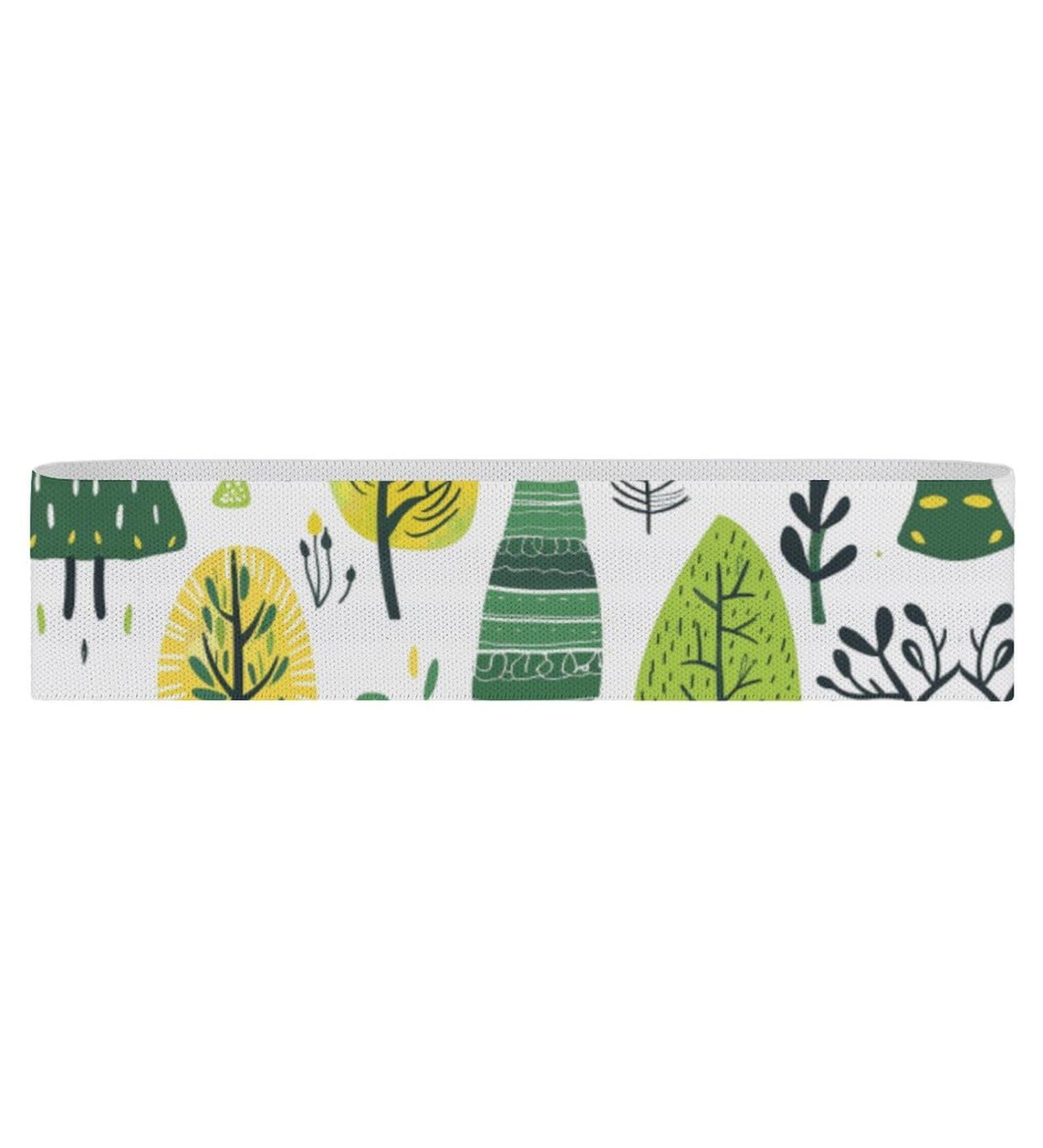 Premium Resistance Bands for Fitness | Trees & Plants Print | Elastic & Fabric Leg Bands for Home Workouts - Buy Online on GoSupps.com