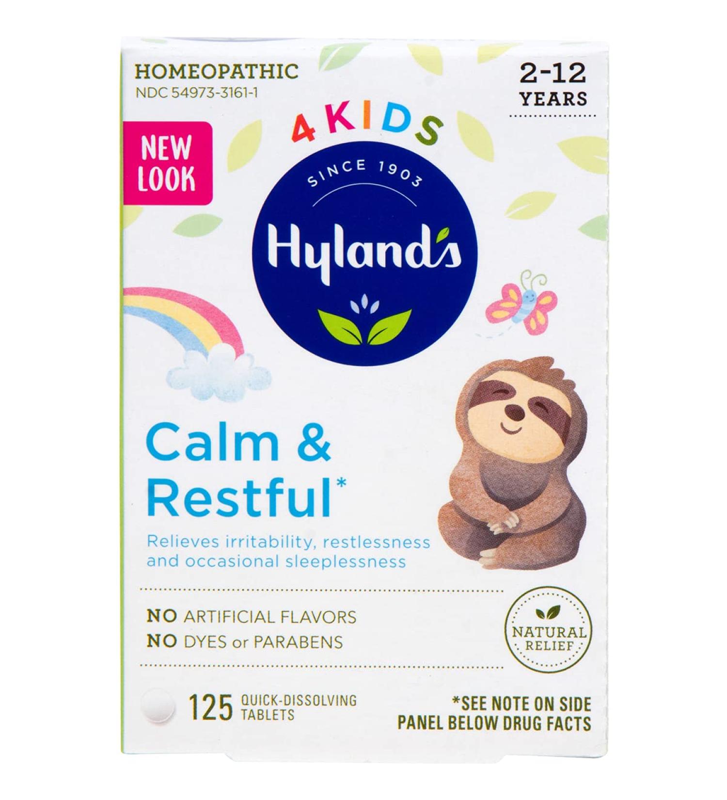 Hyland's 4 Kids Calm & Restful Tablets - 125 Quick-Dissolving for Ages 2-12 - Buy Online on GoSupps.com
