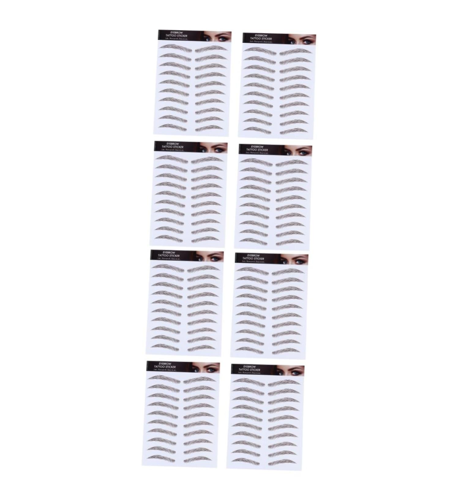 Beavorty 8 Pcs Eyebrow Stickers Waterproof Eyebrow Transfers 6d Hair-like Eyebrows Stickers 3d Makeup Tools - Buy Online on GoSupps.com