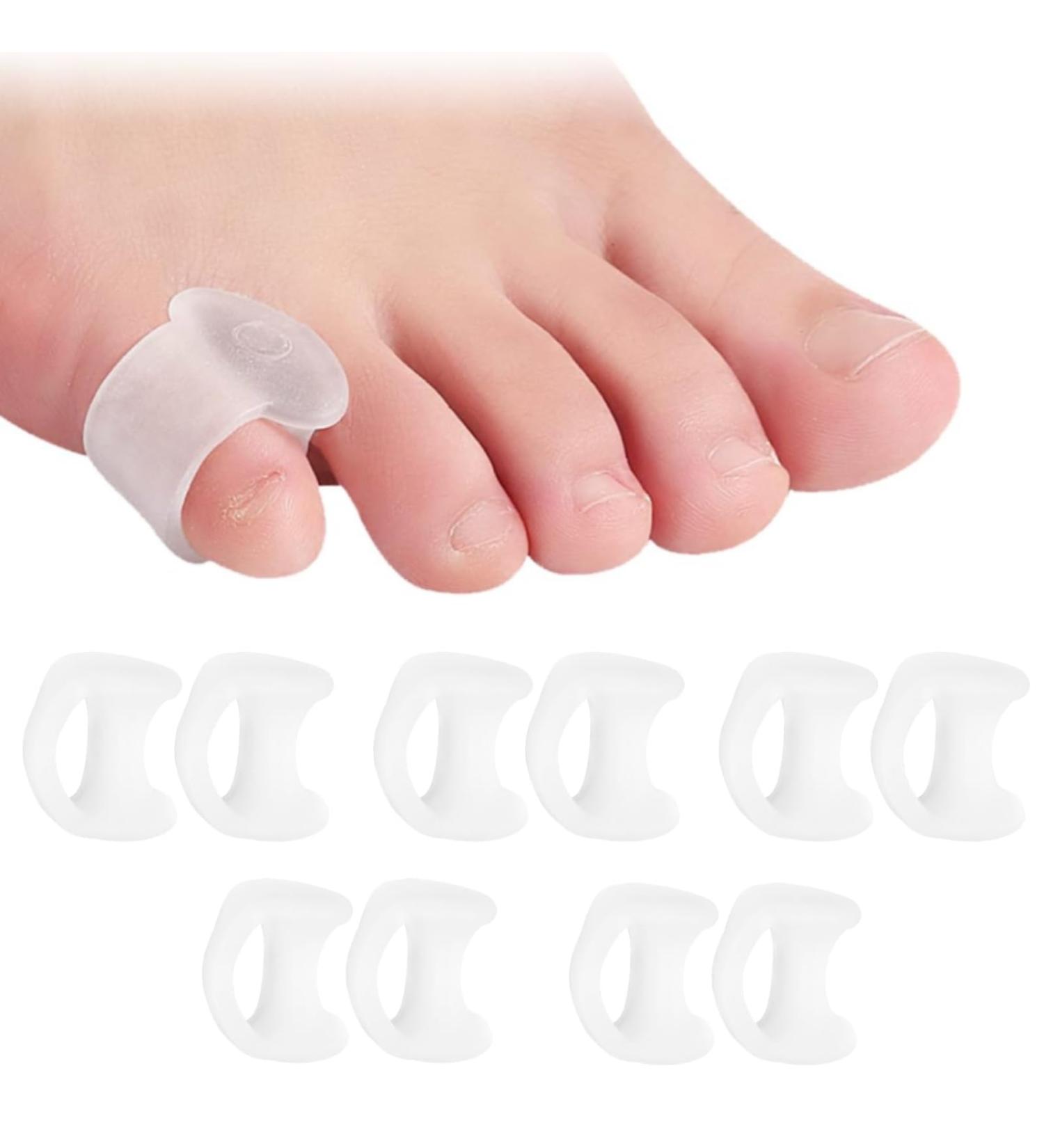 Ripefun Gel Toe Separators for Overlapping Toes - 10PCS Toe Straighteners & Bunion Protectors for Women & Men - White - Buy Online on GoSupps.com