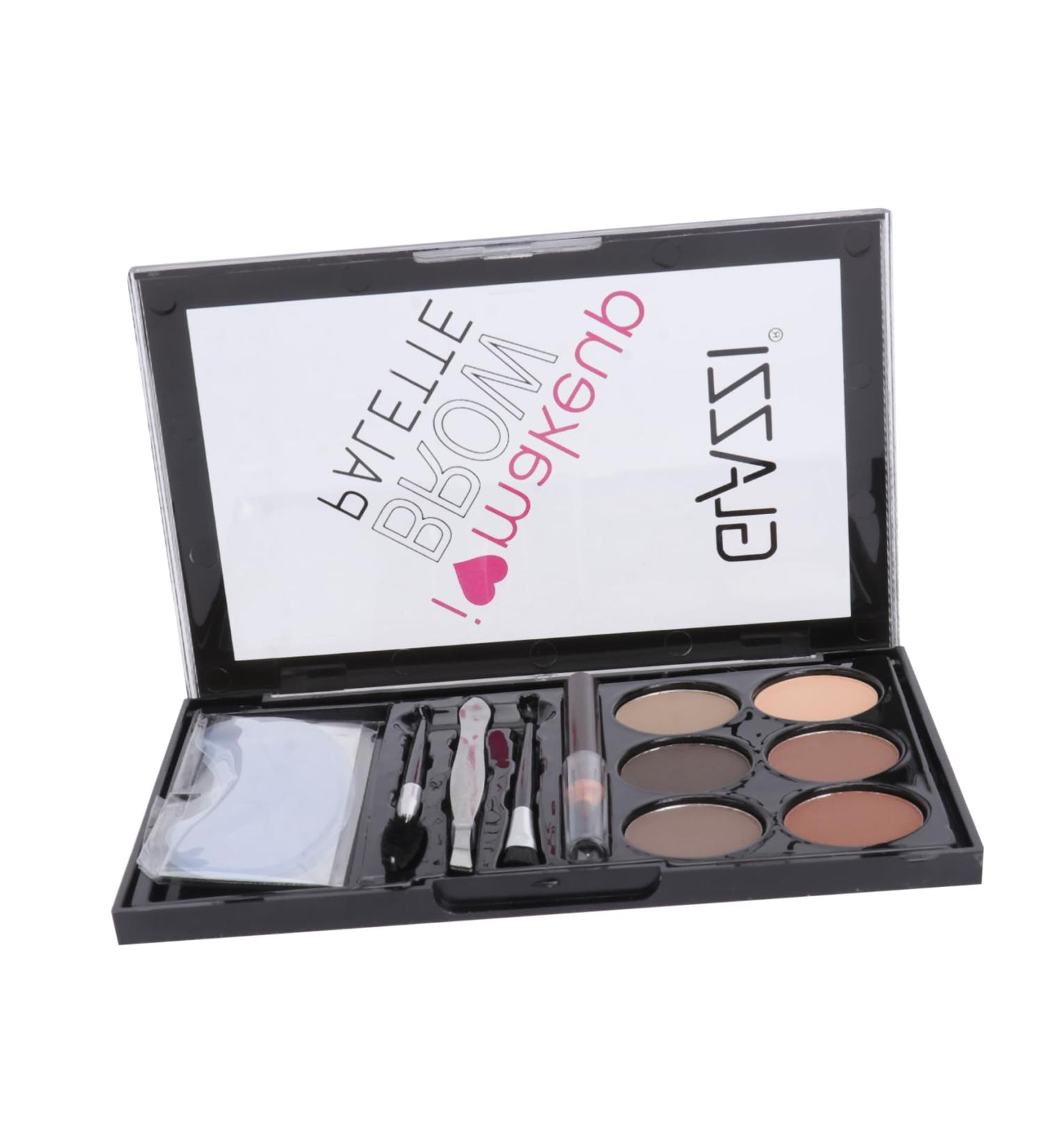 FOMIYES 1 Set Eyebrow Powder Set Makeup Supply Glitter Makeup Lady Eyebrow Powder Brush Eyebrow Stickers - Buy Online on GoSupps.com